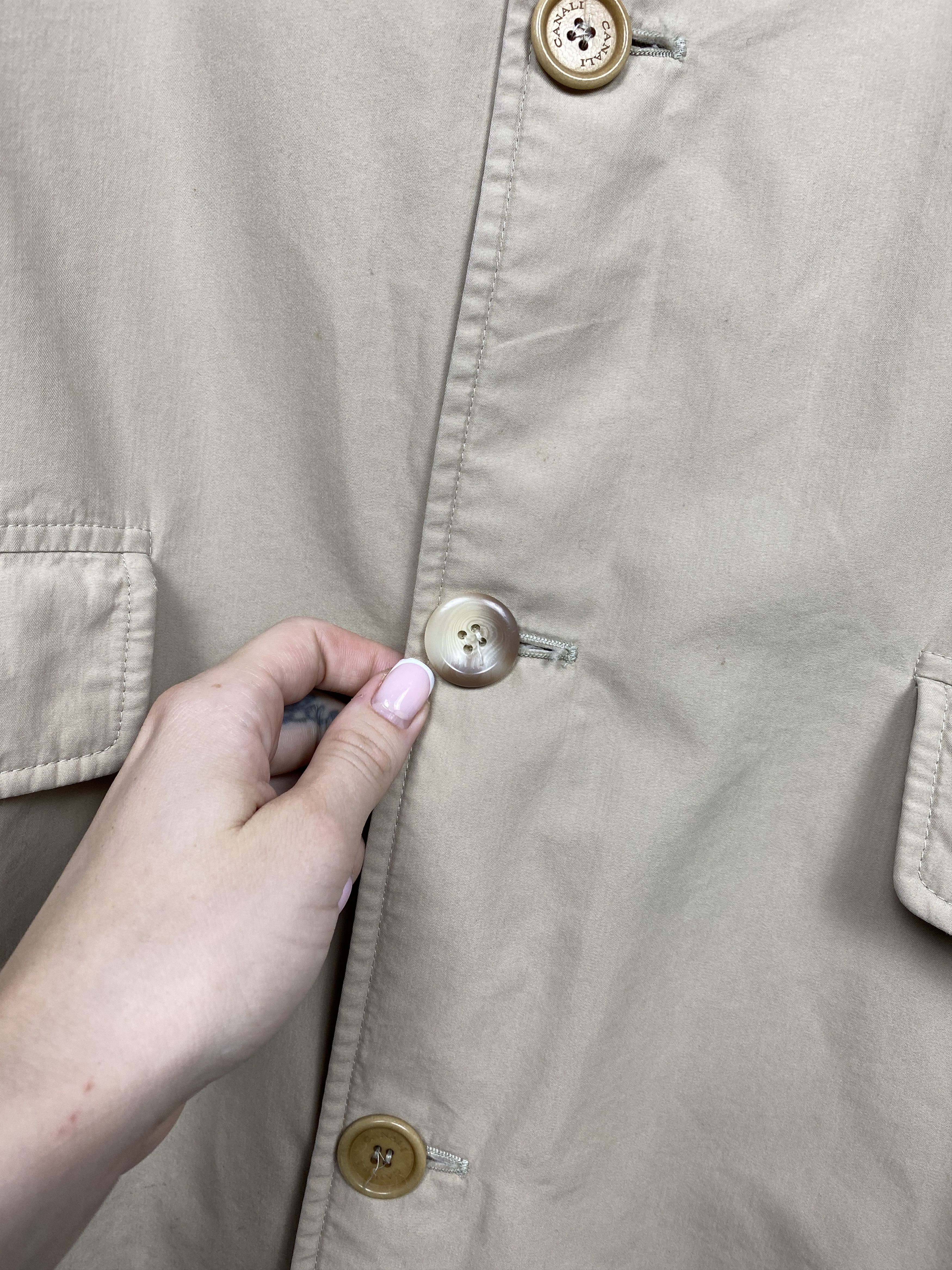 Canali × Vintage Canali Vintage Mens Trench Coat Jacket with Lining Size US L / EU 52-54 / 3 - 4 Thumbnail