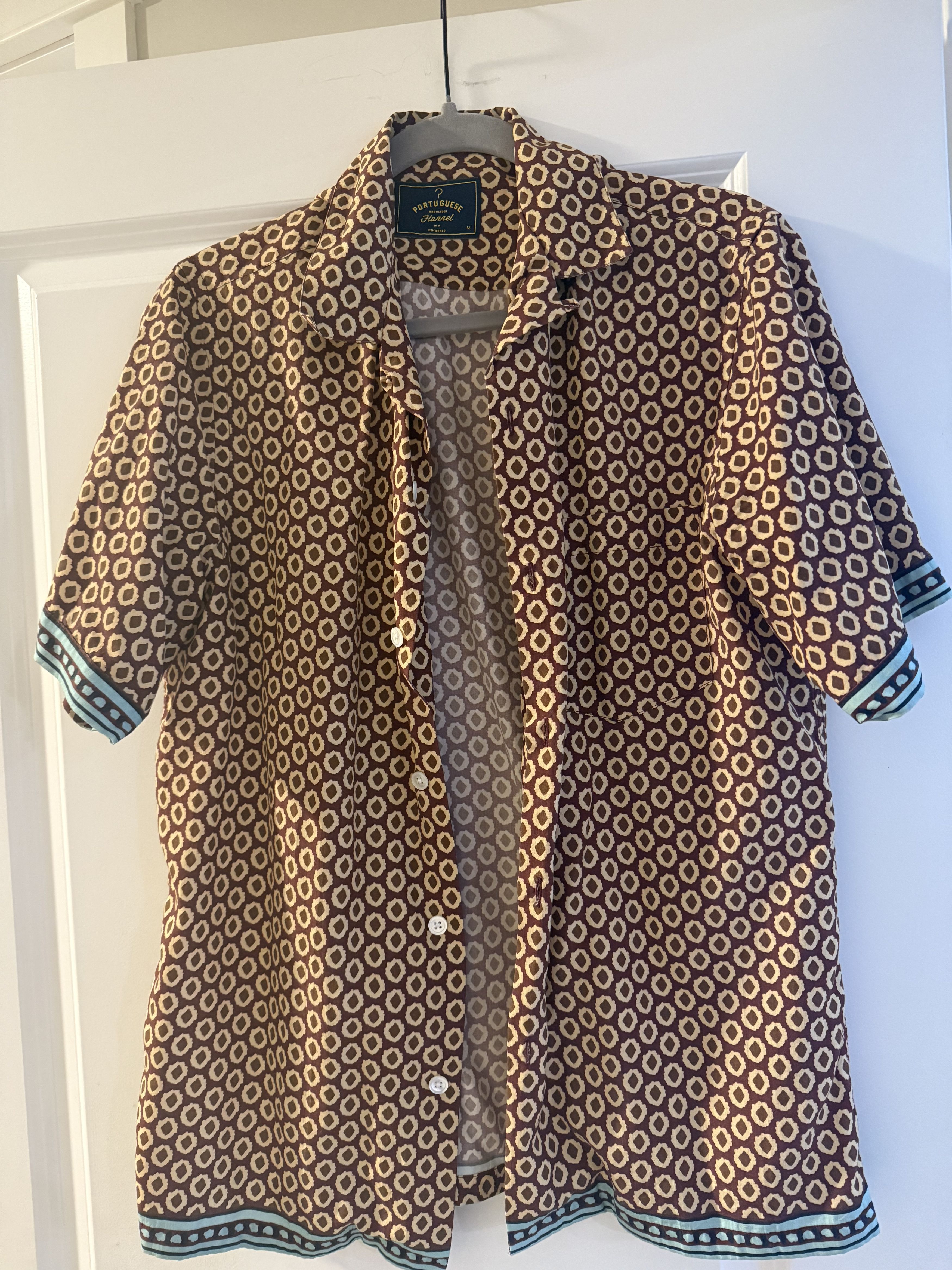 Portuguese Flannel Vermon Camp Shirt - Bordeaux Size US M / EU 48-50 / 2 - 1 Thumbnail