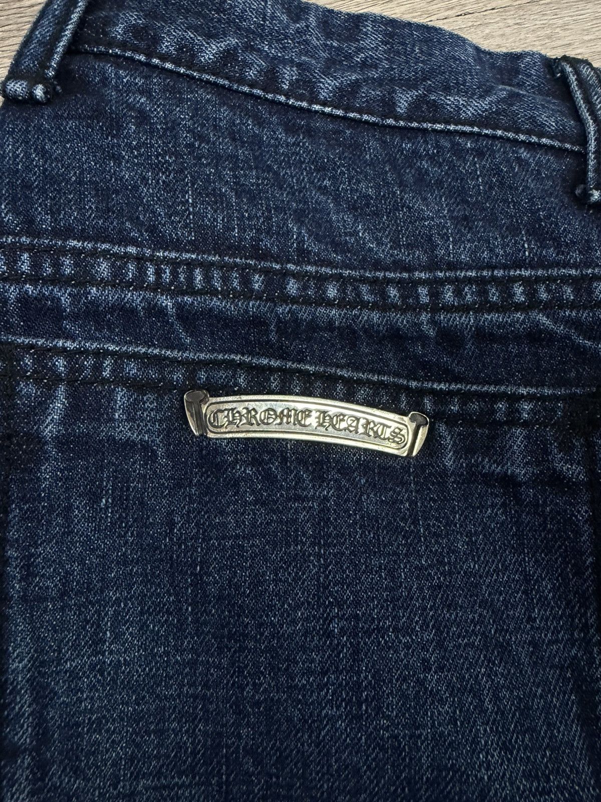 Chrome Hearts Chrome Hearts Navy Brown Black White Fleur Jeans Size US 31 - 4 Thumbnail