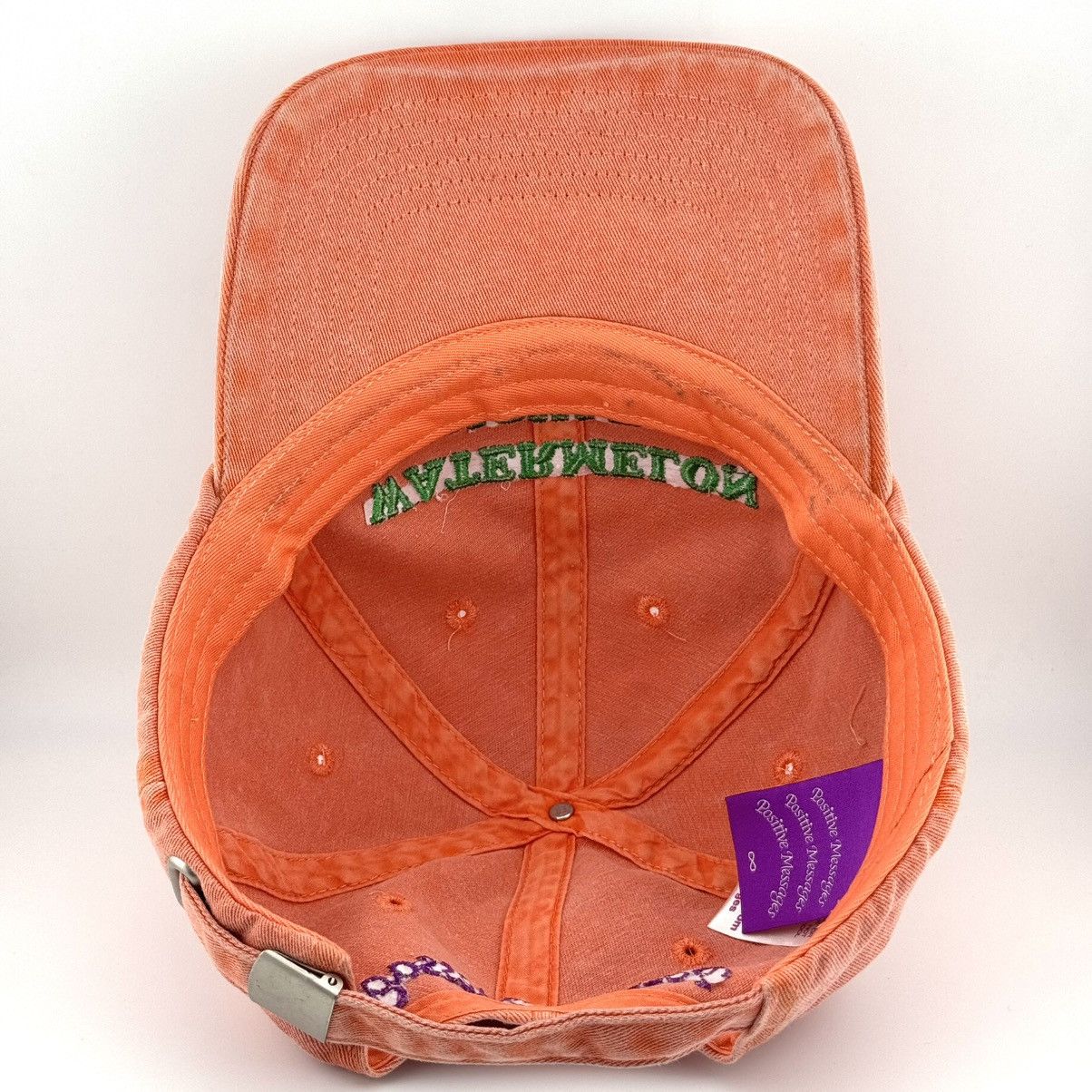 Japanese Brand Positive Messages “Watermelon Pickles” Washed Dad Cap Size ONE SIZE - 7 Thumbnail