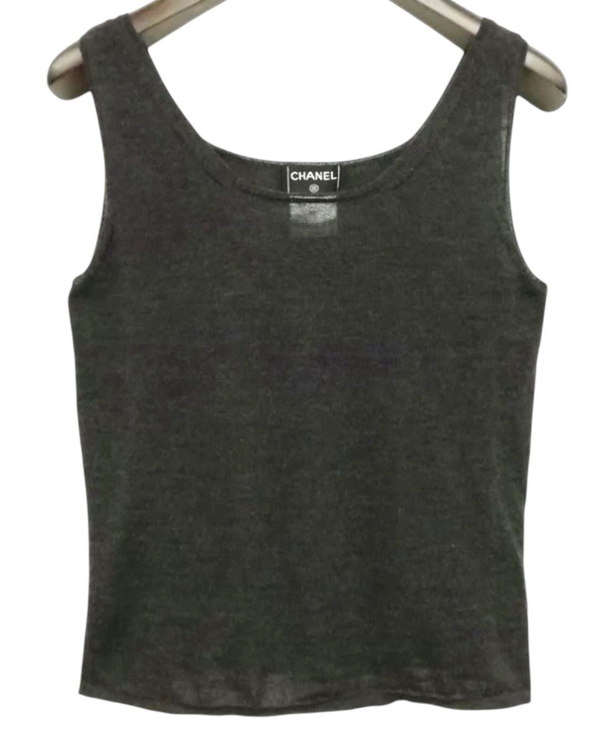 Chanel Chanel silk/cashmere sleeveless crop top by Karl Lagerfeld Size S / US 4 / IT 40 - 8 Thumbnail