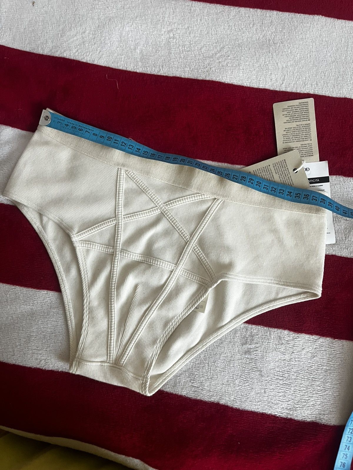 Rick Owens Rick Owens Rib Briefs Natural Made in Italy Underwear RO Size US 32 / EU 48 - 16 Thumbnail