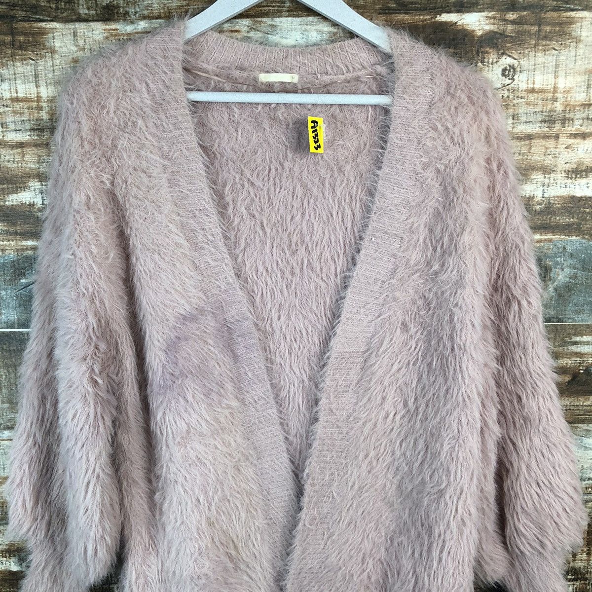 GU GU Pink Cardigan mohair shaggy fur Knitwear #A1323 Size M / US 6-8 / IT 42-44 - 5 Thumbnail