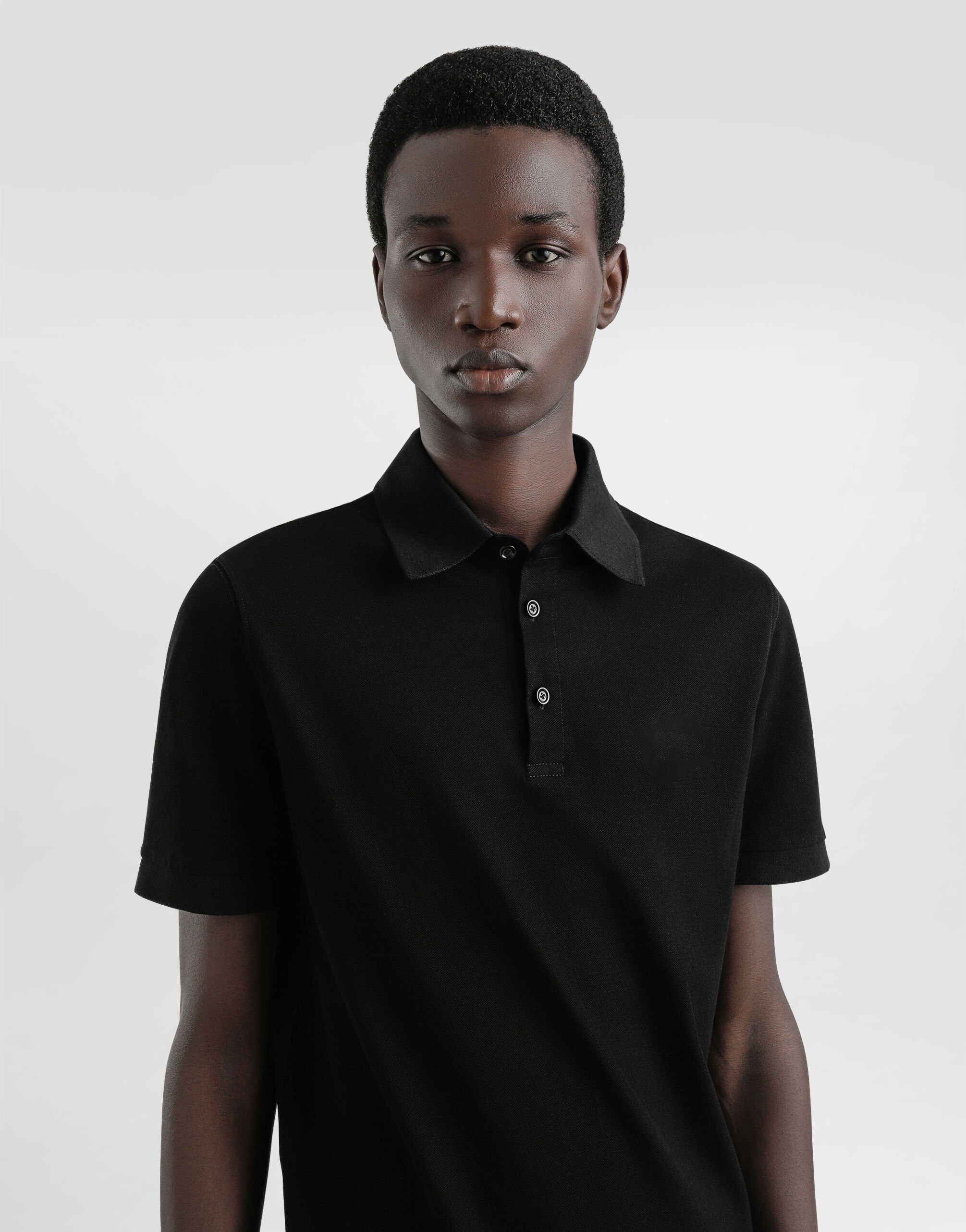 Designer Black Classic Polo Shirt | Timeless Style, Elevated Comfort Size US S / EU 44-46 / 1 - 2 Thumbnail