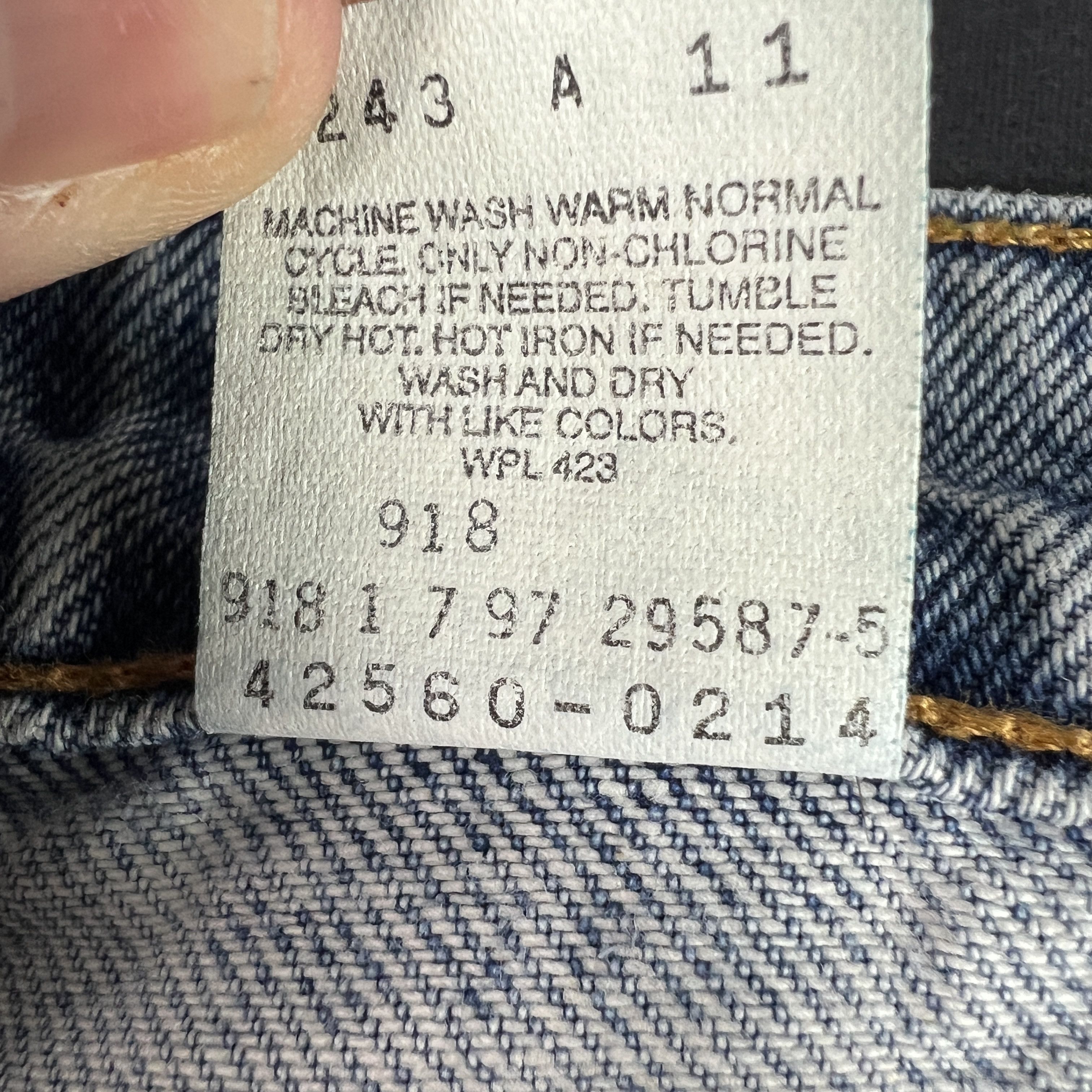 Levi's VTG 90s Levis Jeans 560 Loose Tapered Blue Denim Orange Tab Size US 37 - 9 Thumbnail