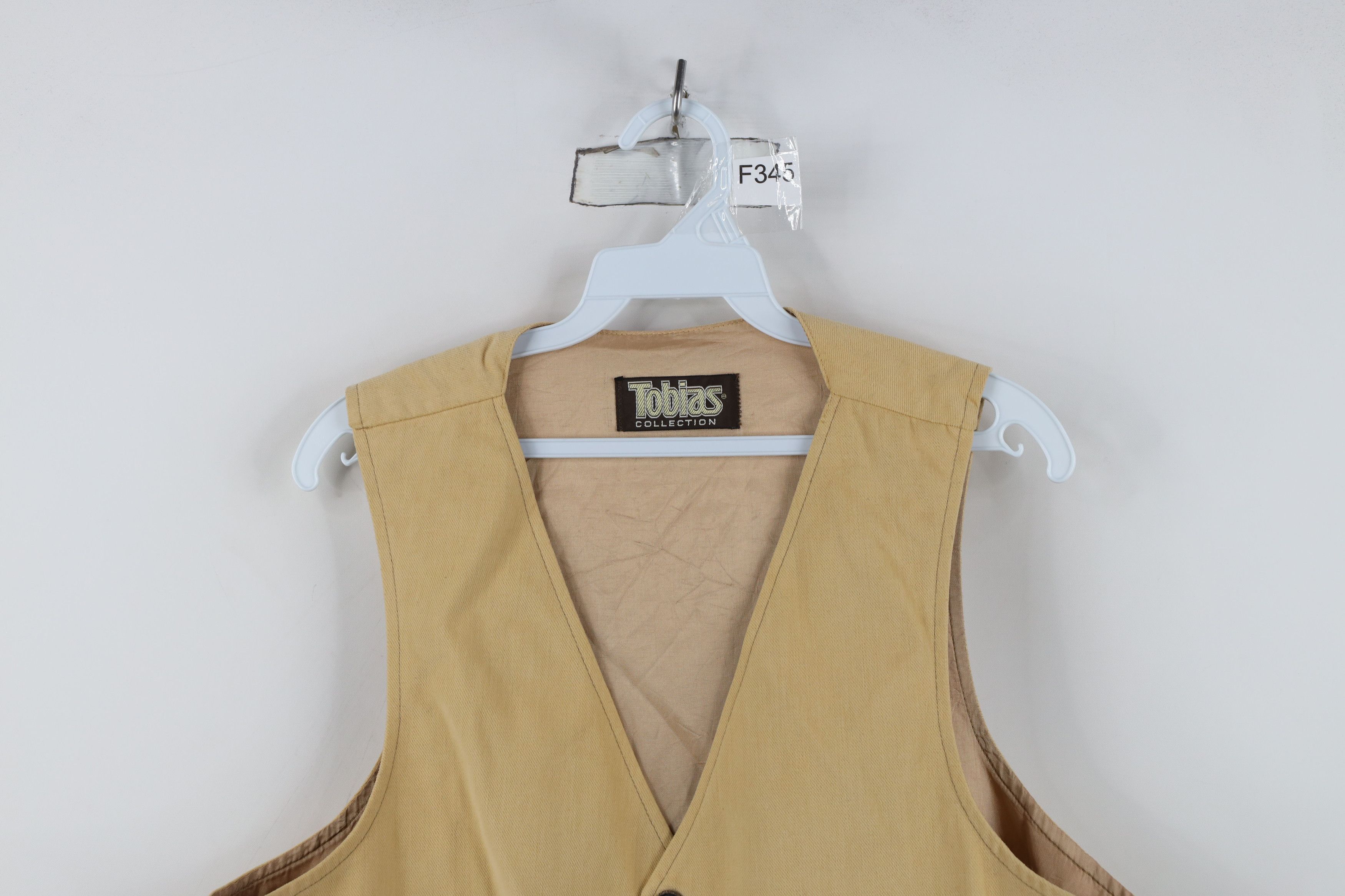 Vintage Vintage 60s 70s Streetwear Corduroy Vest Jacket Beige USA Size US XL / EU 56 / 4 - 2 Thumbnail