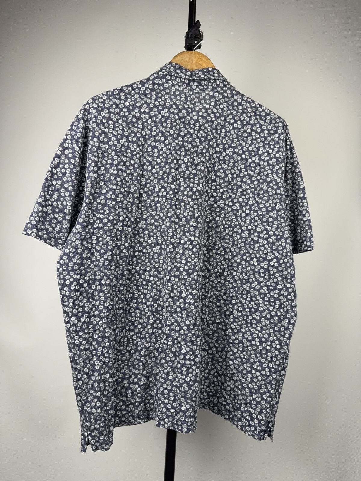 Hackett 00s Luxury Hackett London Floral Print Faded Polo Shirt Navy Size US XL / EU 56 / 4 - 9 Thumbnail