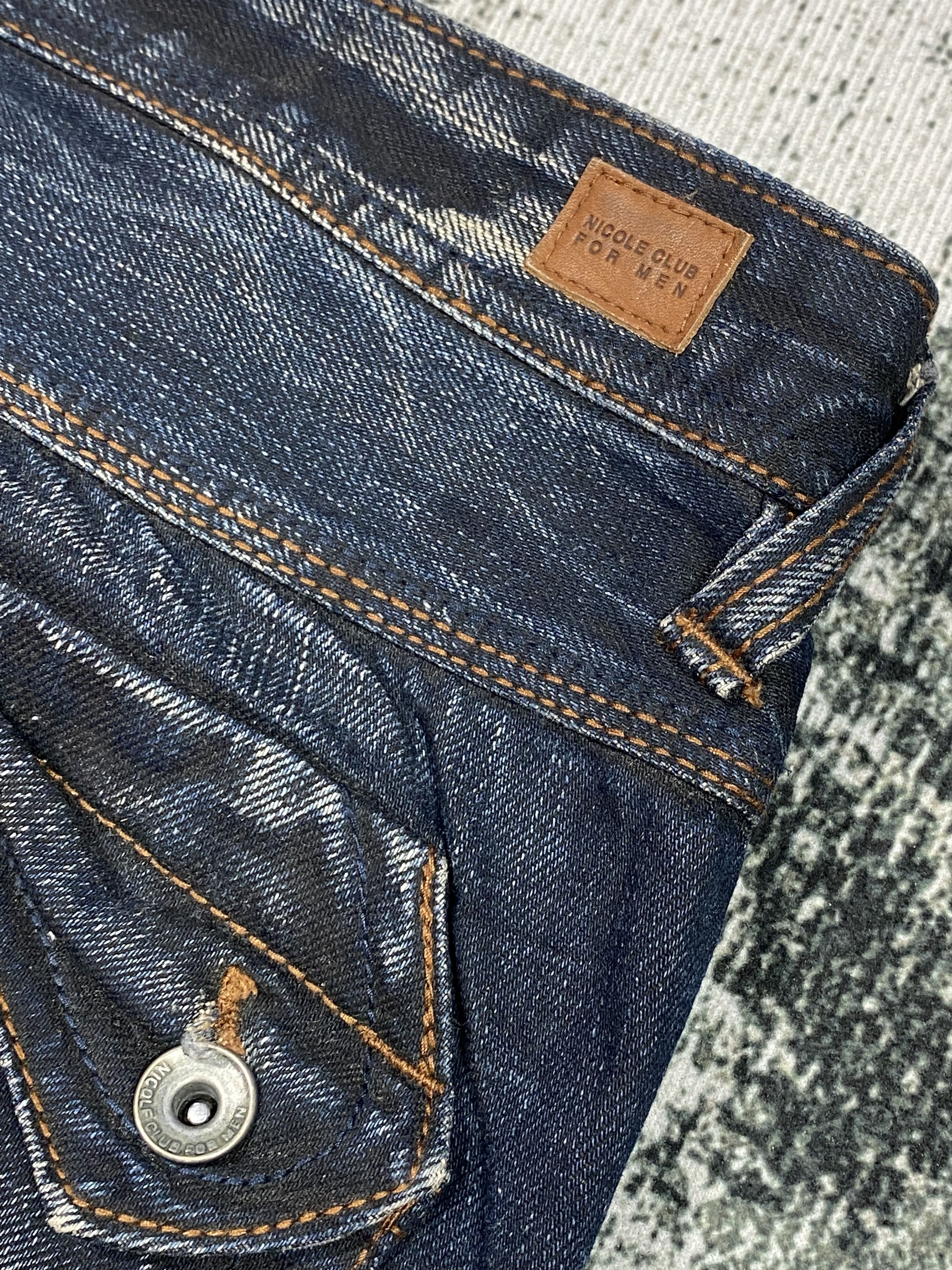 Japanese Brand × Nicole Club Japanese Bootcut Pants Rusty Whiskers Distressed Denim Size US 32 / EU 48 - 13 Thumbnail