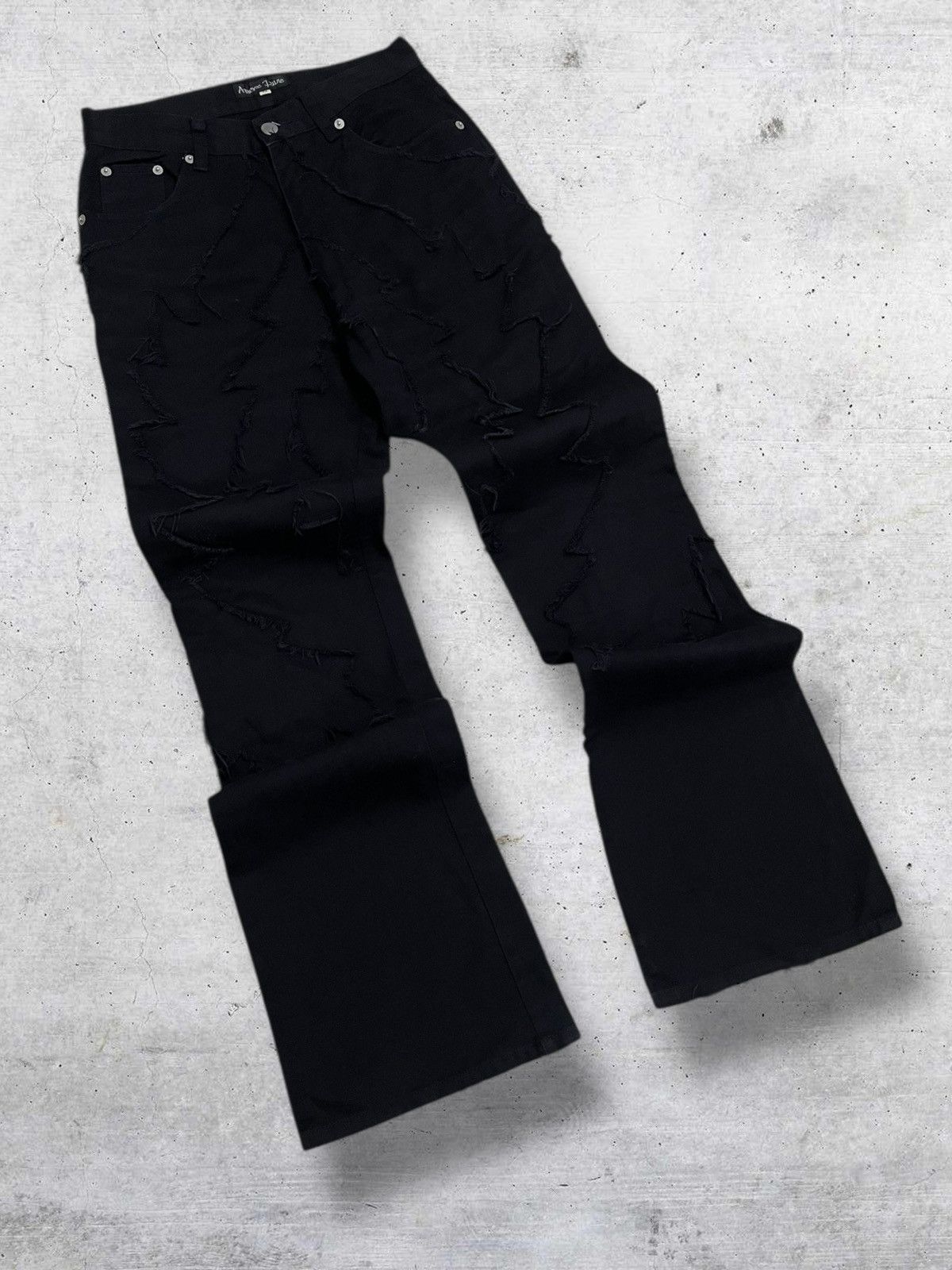 Tornado Mart VINTAGE AMORE PURE JAPAN 1990S RARE ZIGZAG AVANTGARDE DENIM Size US 27 - 2 Thumbnail