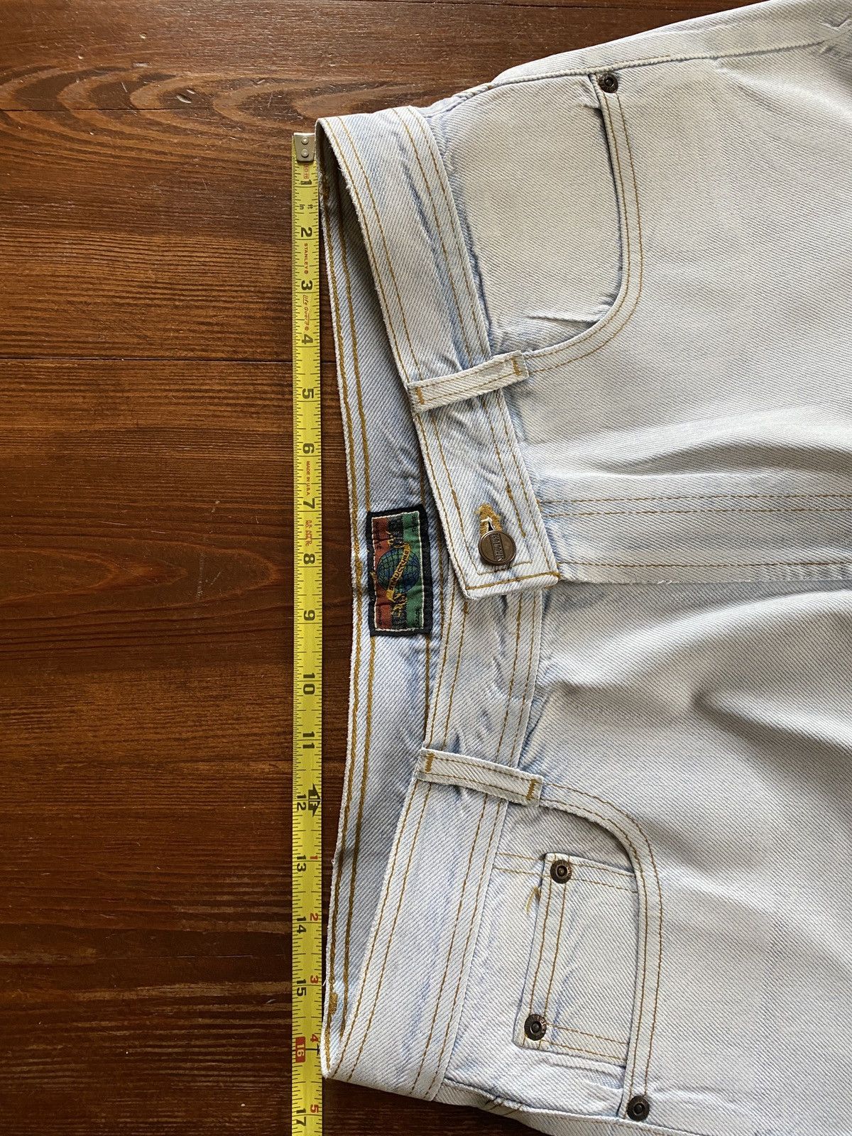 Structure × Vintage Vintage 90’s Structure Bleached Wide Leg Denim Shorts Size US 32 / EU 48 - 22 Thumbnail