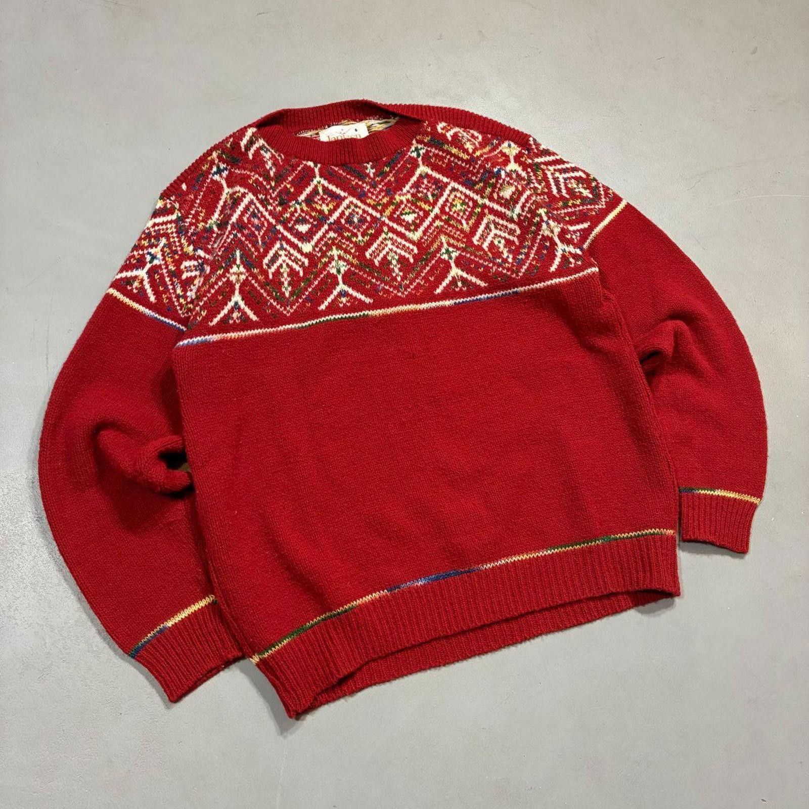 Jantzen Vintage 60s/70s Jantzen Cotton Fair Isle Sweater Size US L / EU 52-54 / 3 - 1 Thumbnail