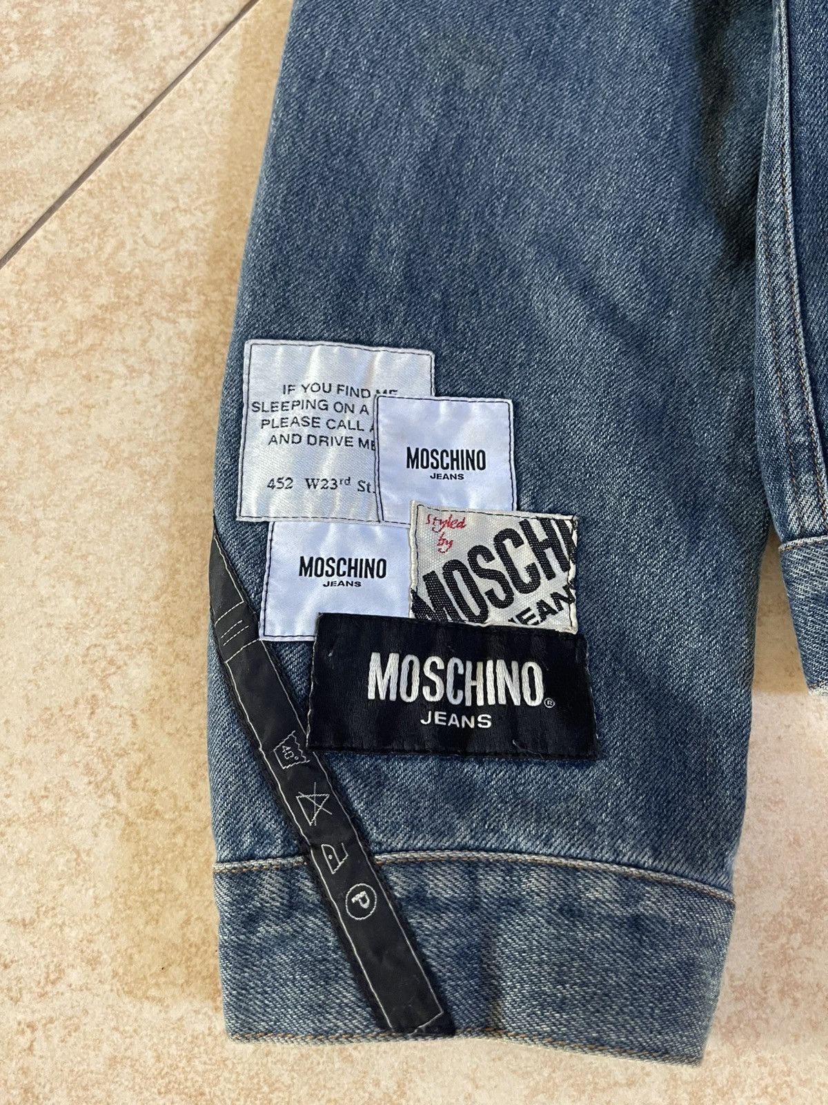 Designer × Moschino Vintage Moschino Jeans Denim Jakcet With Patches Size US M / EU 48-50 / 2 - 4 Thumbnail