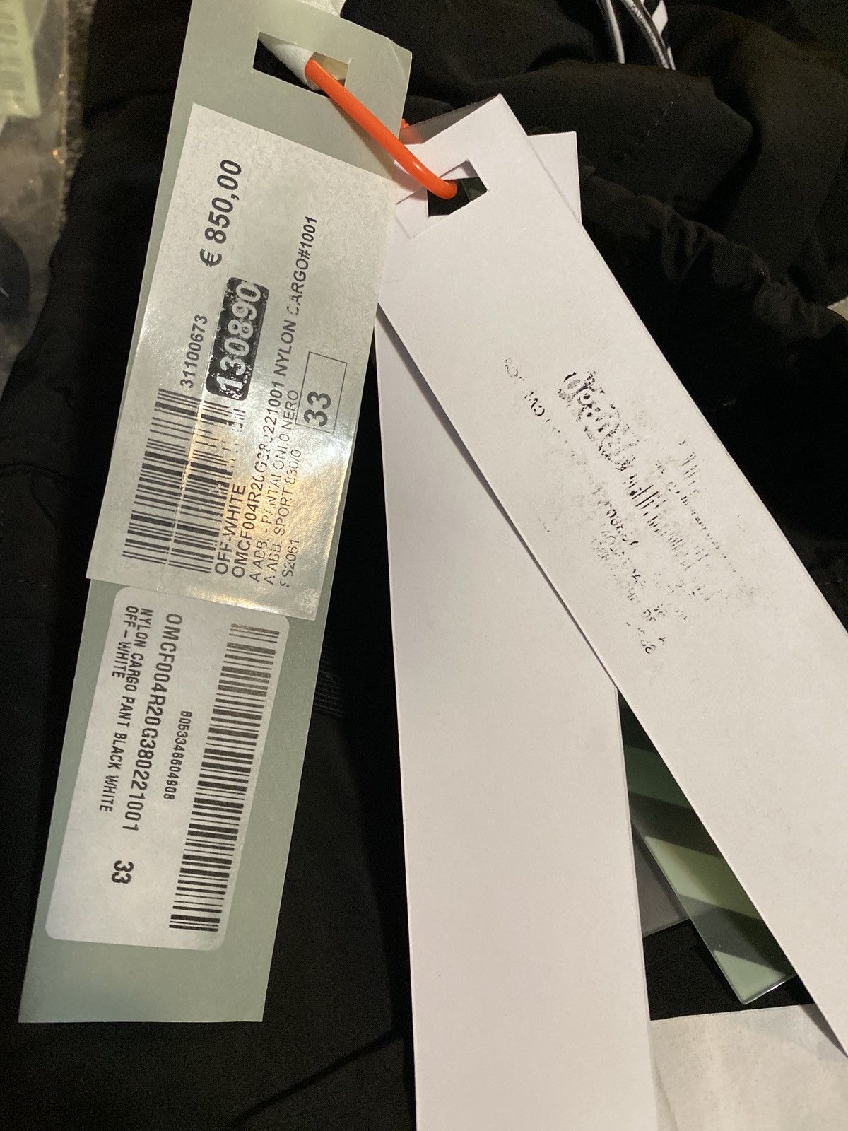 Off-White Off-White Nylon Cargo Pant Black Size US 33 - 8 Thumbnail