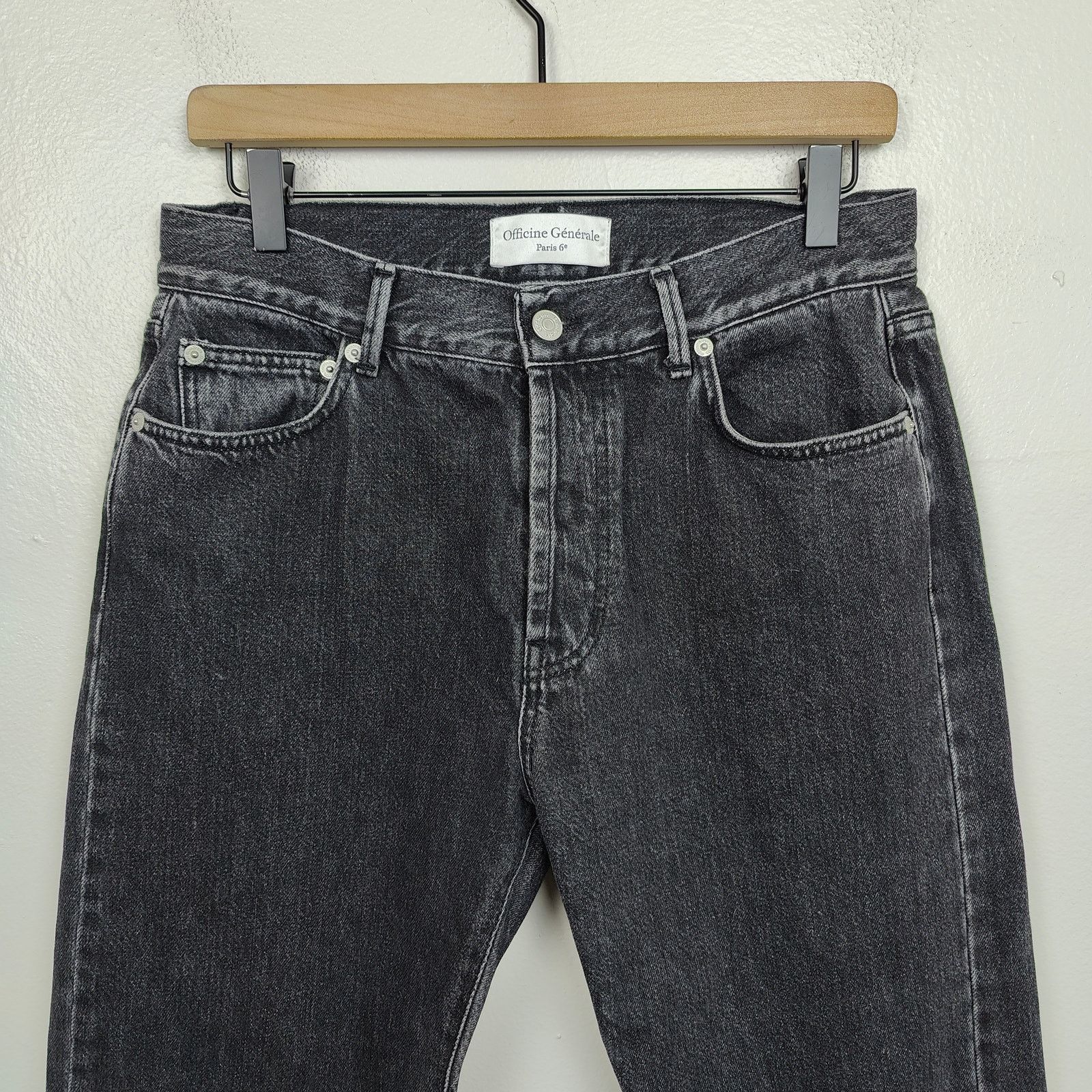 Officine Generale Officine Generale Naomi Jeans Womens 30 Black Wash Size 30" / US 8 / IT 44 - 2 Thumbnail