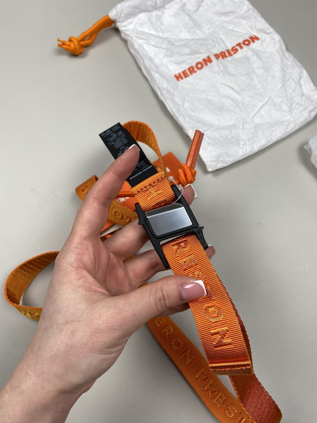Heron Preston BNWT! Heron Preston Tiny Tape Magnetic Belt one size orange Size ONE SIZE - 15 Thumbnail