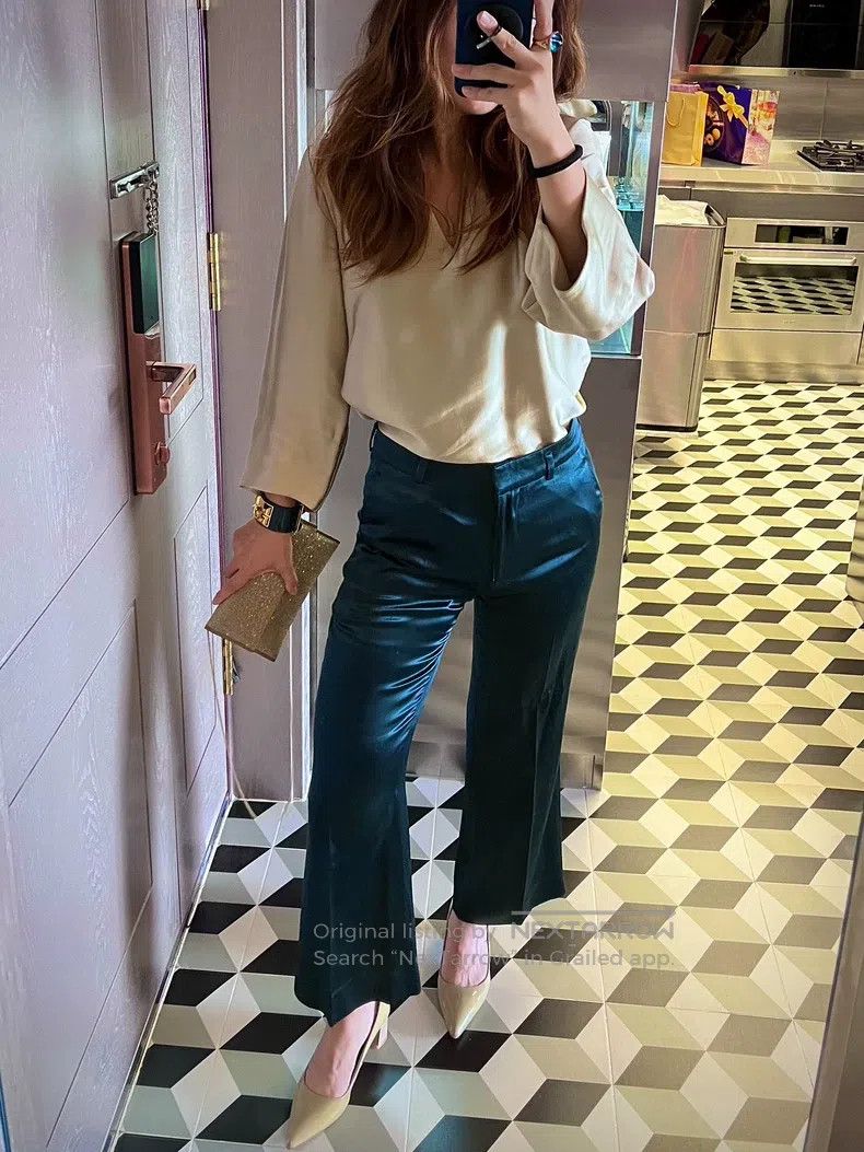 Haider Ackermann Haider Ackermann Silk Cotton Twill Straight Pants Size 24" / US 00 / IT 34 - 9 Thumbnail