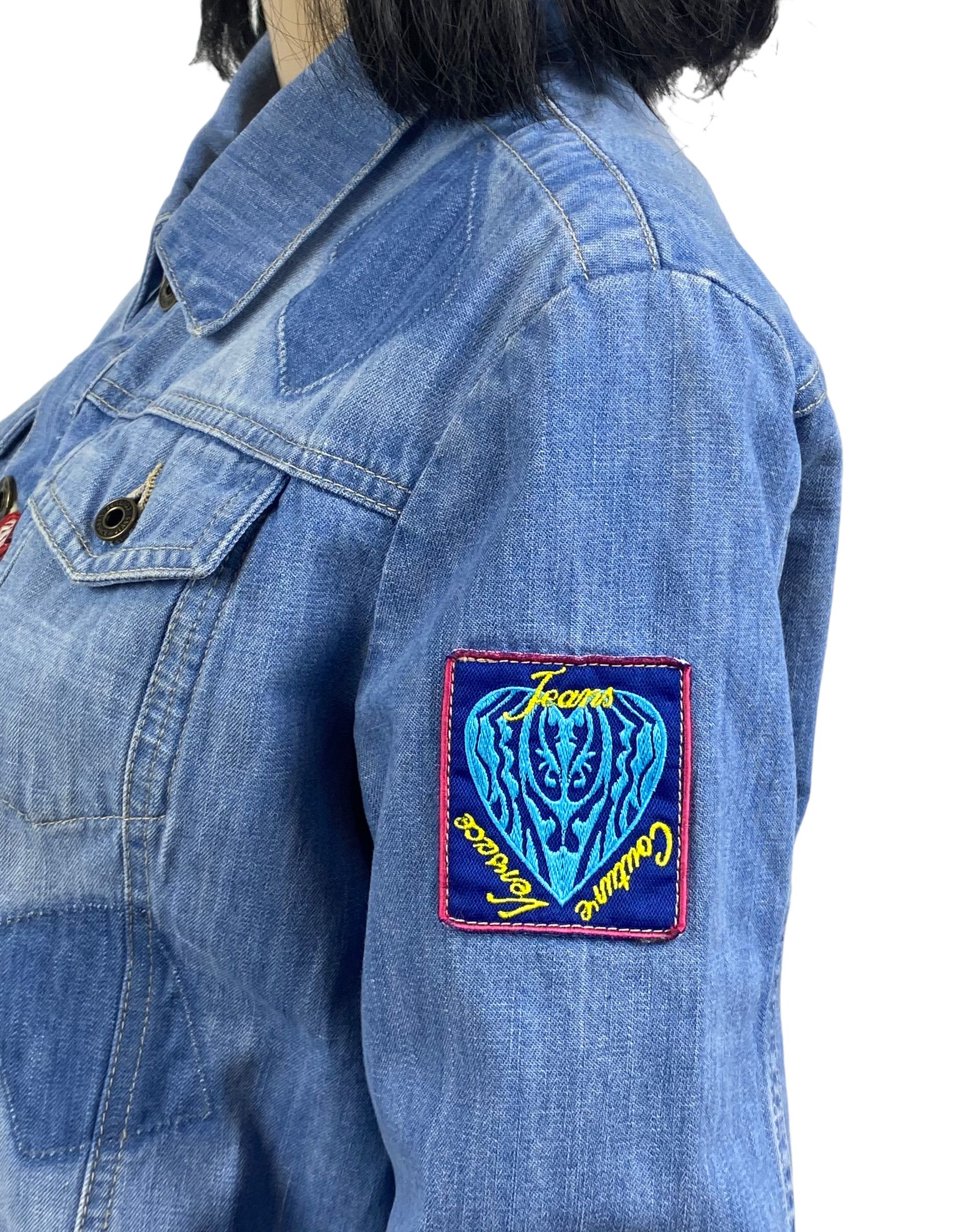 Versace Jeans Couture versace jeans couture denim patchwork jacket womens size L Size L / US 10 / IT 46 - 5 Thumbnail