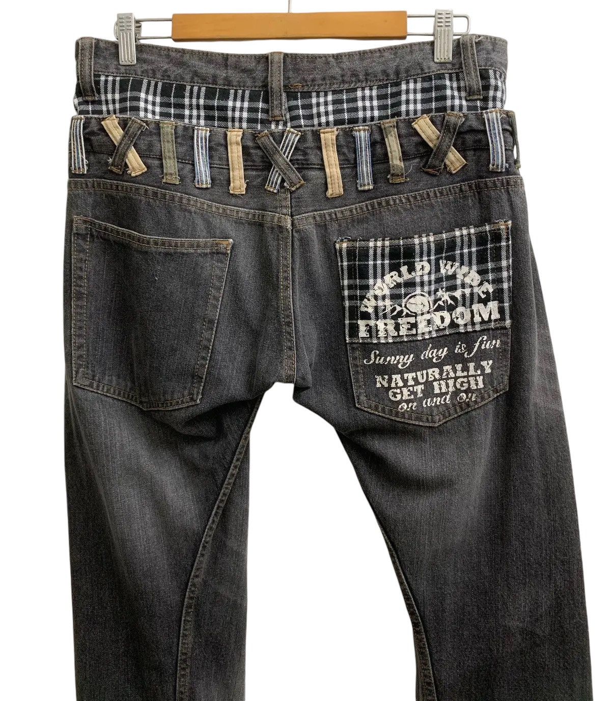 Japanese Brand 🇯🇵 Japanese Double Waist Baggy Denim Pants Size US 32 / EU 48 - 1 Thumbnail