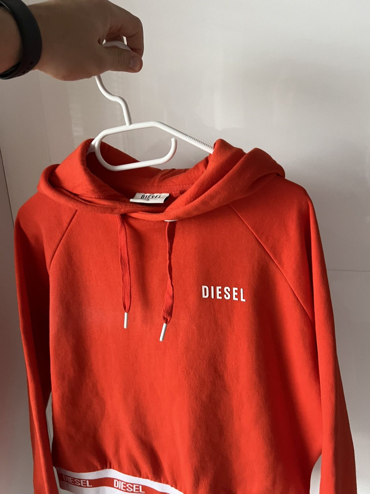 Diesel Diesel Orange Mongram Crop Top Women’s Streetwear Hoodie Size S / US 4 / IT 40 - 6 Thumbnail