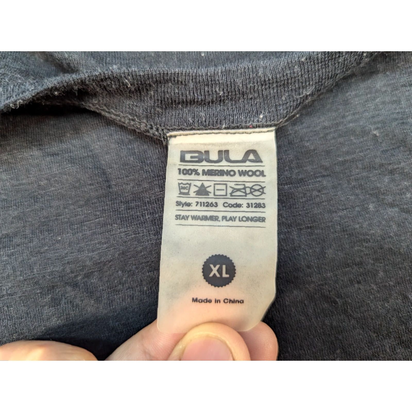 Vintage Bula Base Layer Shirt Mens XL Merino Wool Thermal Outdoor Ski Work Sport Breathable Moisture Wicking Shirt Size US XL / EU 56 / 4 - 8 Thumbnail