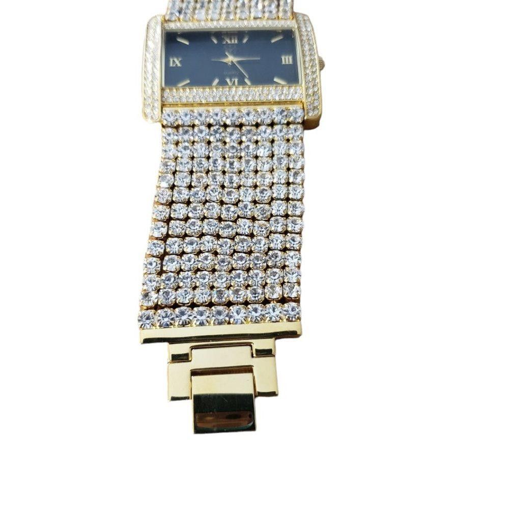 Designer Suzanne Somers Vintage Rhinestone & Gold Tone Watch Size ONE SIZE - 4 Thumbnail