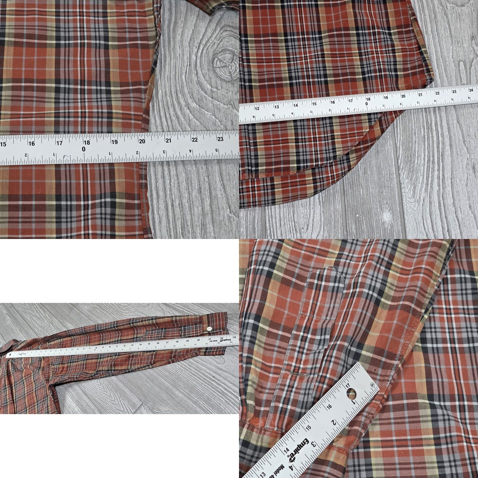 Polo Ralph Lauren VTG Ralph Lauren Polo Button Up Safari Plaid Long Sleeve Men 15-33 Gold Pony 90s Size US M / EU 48-50 / 2 - 9 Thumbnail