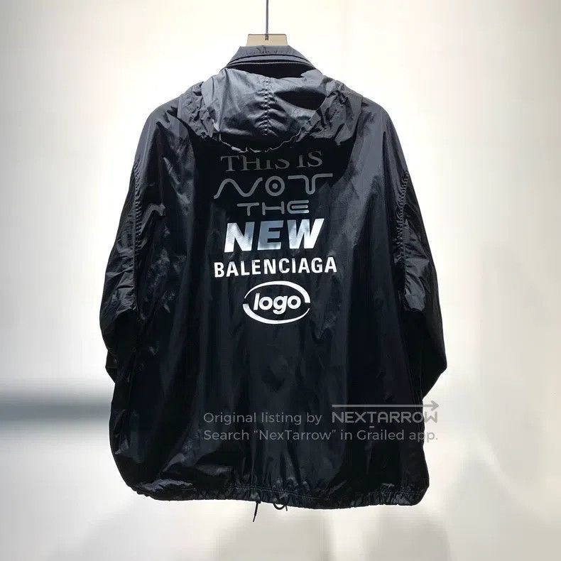 Balenciaga Balenciaga Black Printed Logo Zip-Up Jacket Size XS / US 0-2 / IT 36-38 - 6 Thumbnail