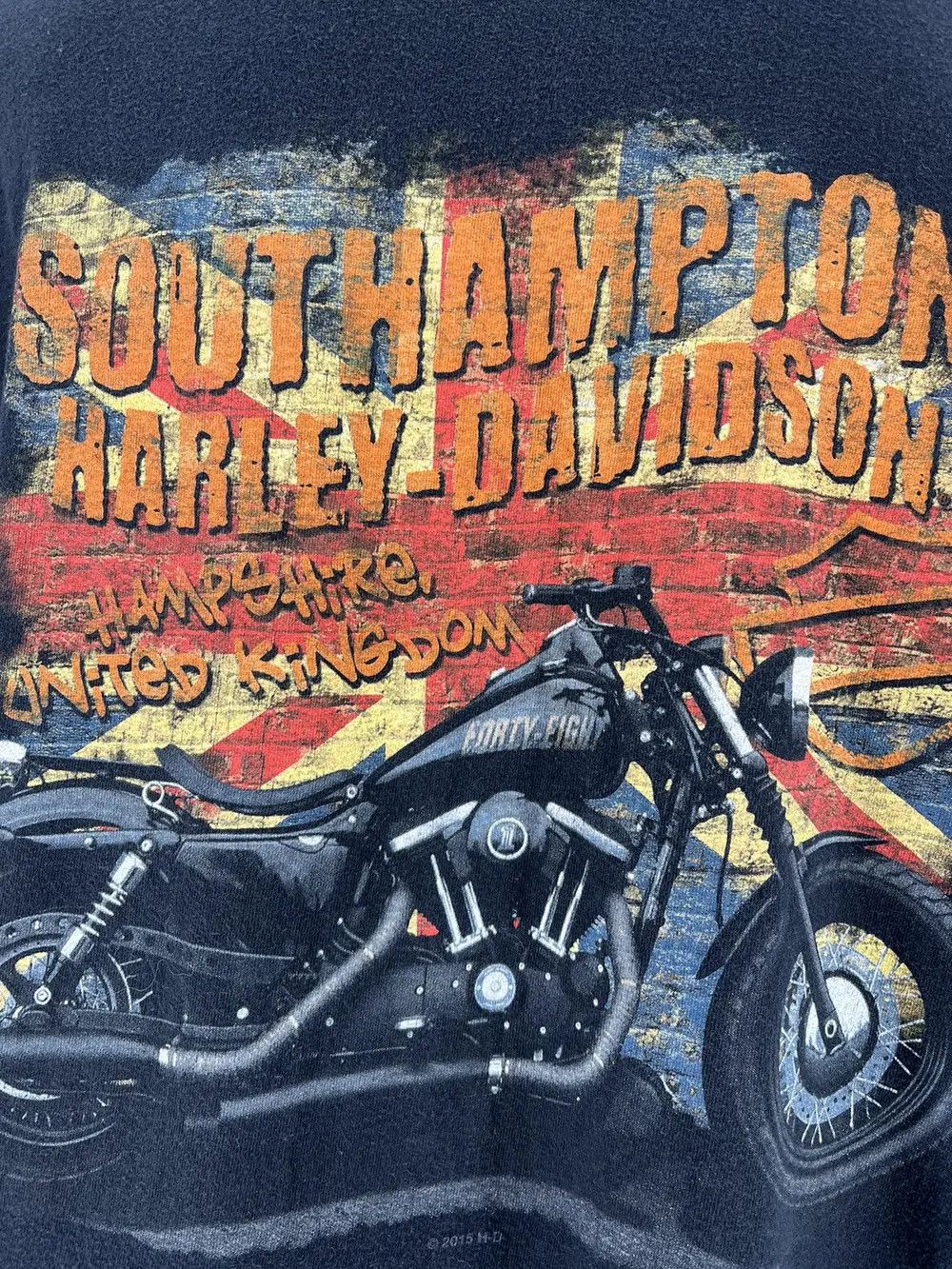 Harley Davidson Vintage Y2K Harley Davidson Southampton T-Shirt Size US XXL / EU 58 / 5 - 4 Thumbnail