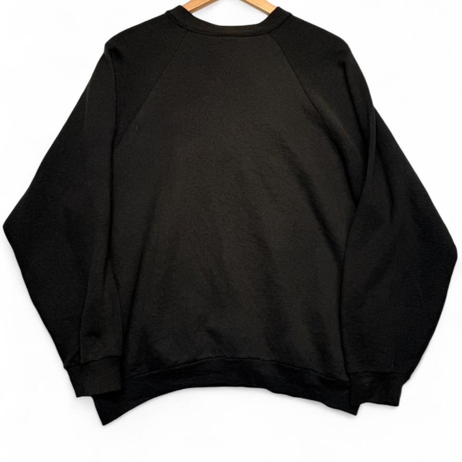 Other Vintage thrashed 90s black blank crewneck sweatshirt Size US XL / EU 56 / 4 - 2 Thumbnail