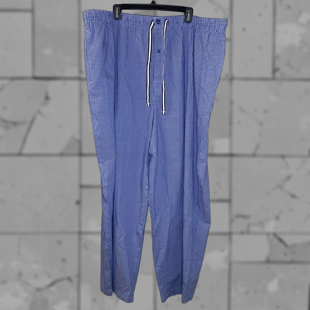 Cremieux Cremieux Loungewear Pajama Pants Mens Big & Tall 4XB Blue Checkered NWT Size US 39 - 1 Thumbnail