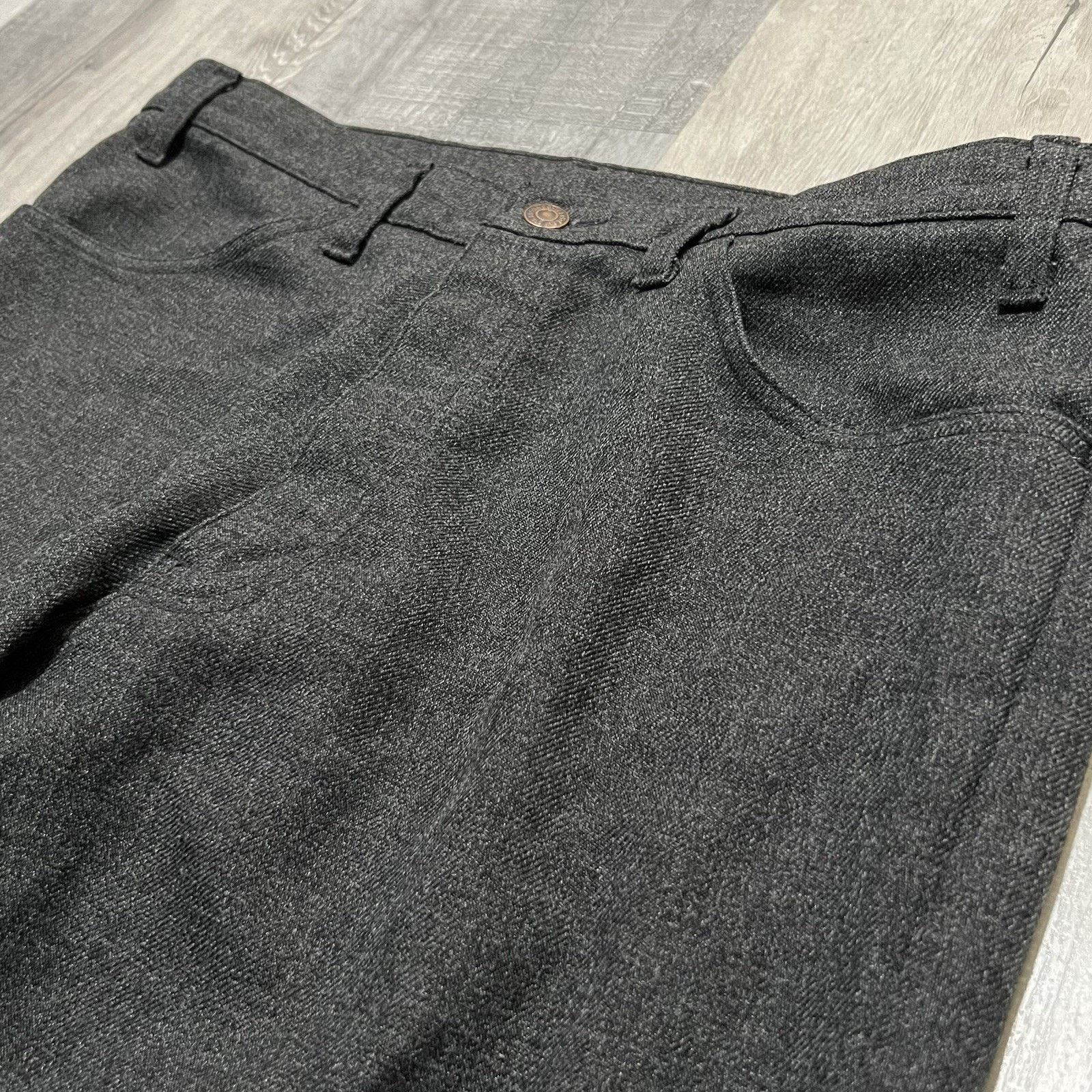 Levi's VTG Levis Sta Prest Salt N Pepper Grey Rockabily Pants 35 Size US 35 - 4 Thumbnail