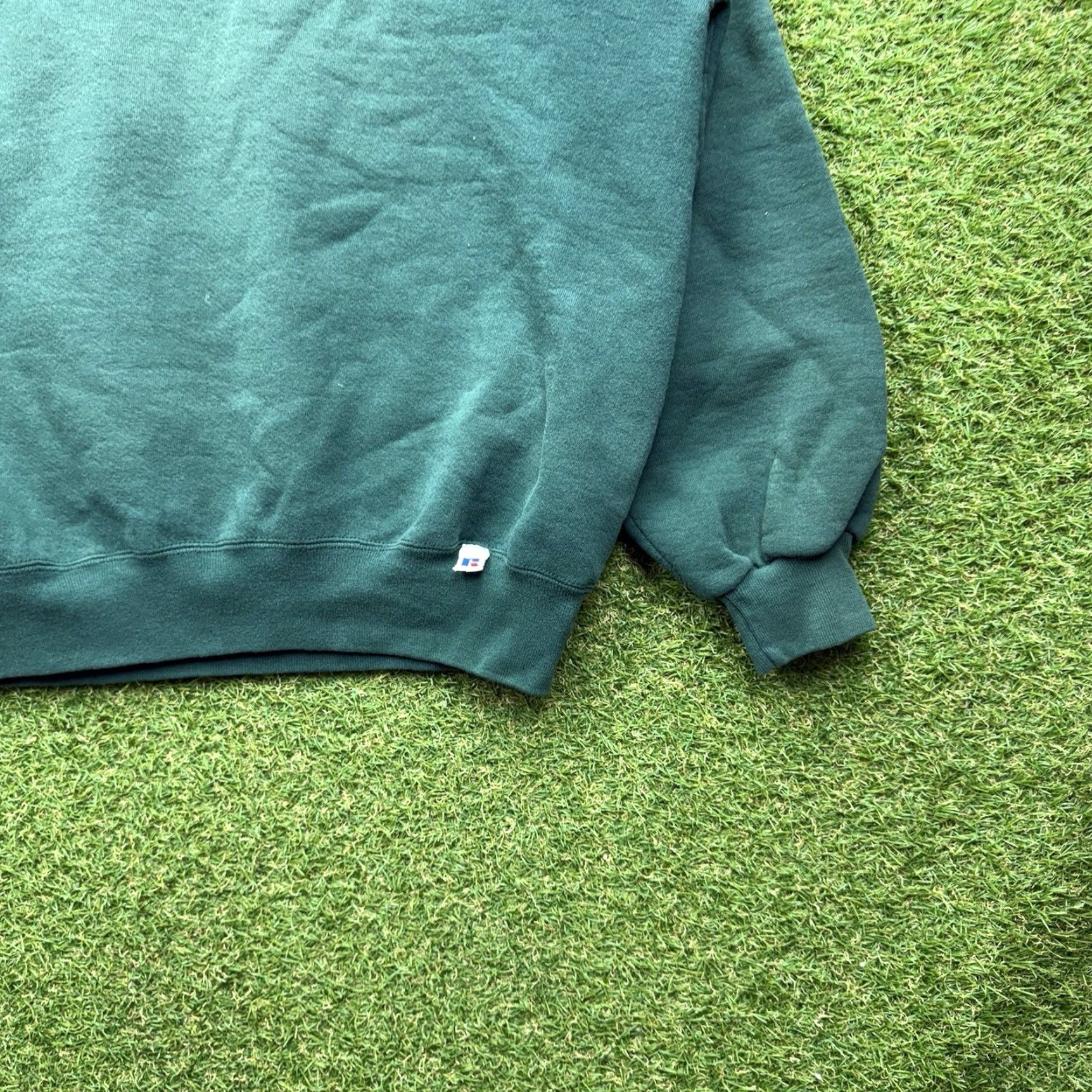 Russell Athletic VINTAGE Russell Athletic Sweatshirt Mens 2XL Green USA Made Pullover Crew Neck 90s Classic College Grunge Hip Hop Retro Bodybuilding Gym & Training Size US XXL / EU 58 / 5 - 3 Thumbnail