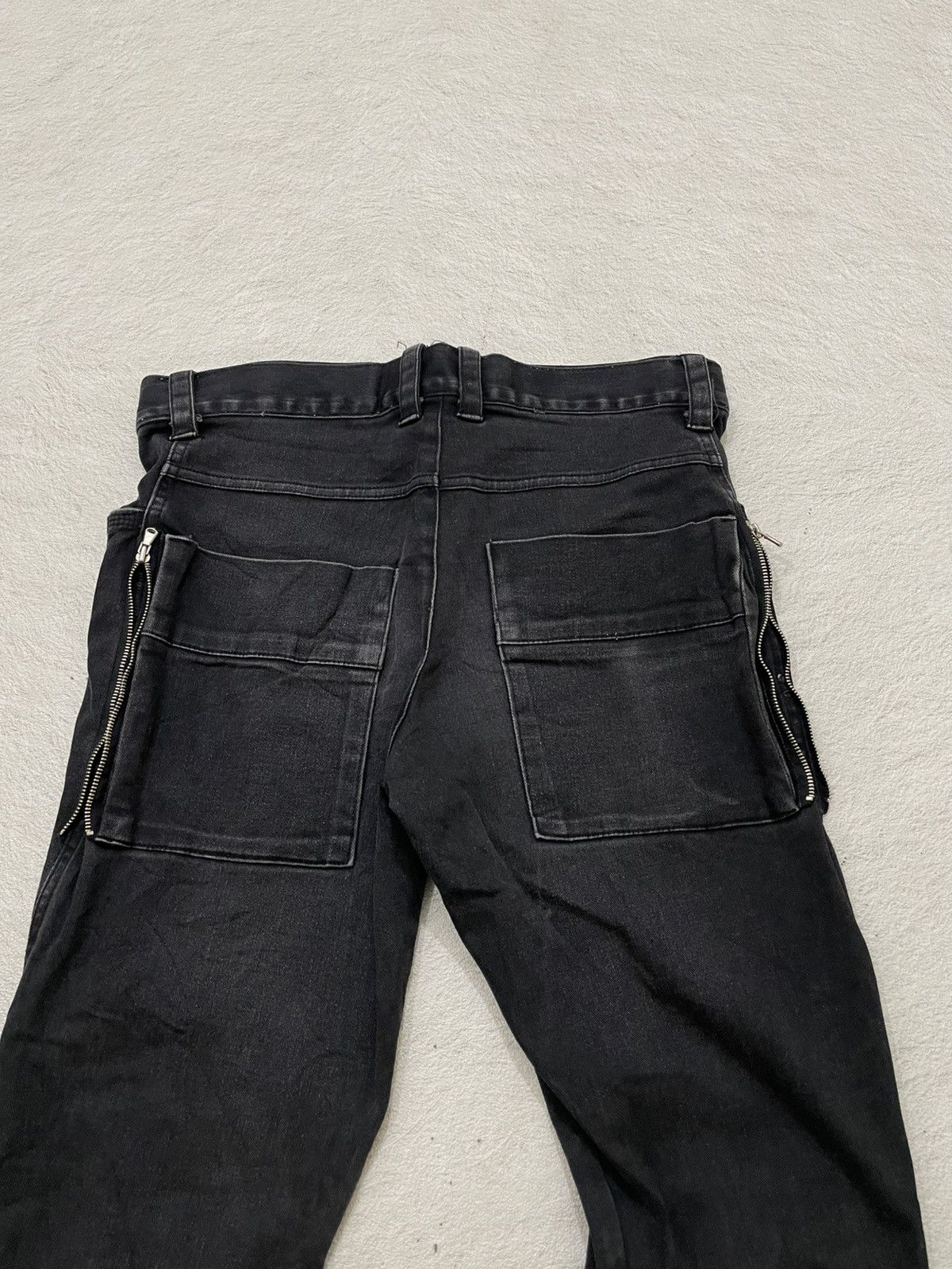 Japanese Brand 2000s Black Zipper Detail Denim Biker-Style Jeans LGB if6was Size US 31 - 9 Thumbnail