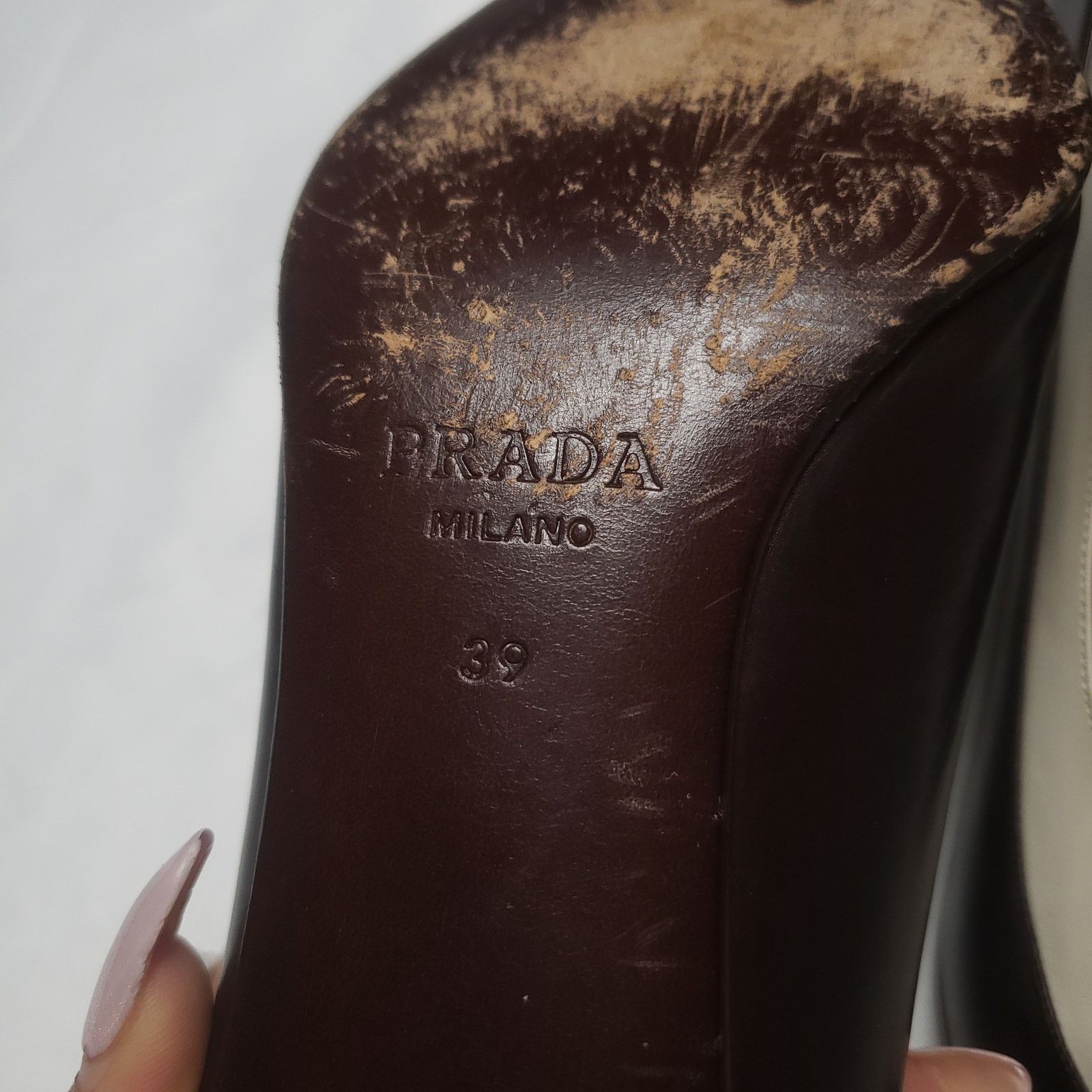 Prada Vintage Prada leather Heels tan and brown Size US 8 / IT 38 - 10 Thumbnail