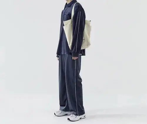 Jean 20AW Indigo Union Japan Dark Blue Silk Striped Pants Size US 32 / EU 48 - 3 Thumbnail