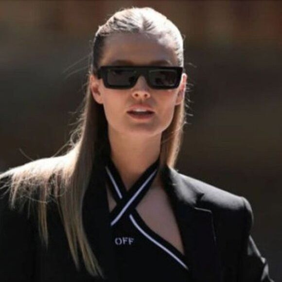Off-White Off-White OERI136 ONTARIO 1007 Sunglasses Black Frame Size ONE SIZE - 2 Thumbnail