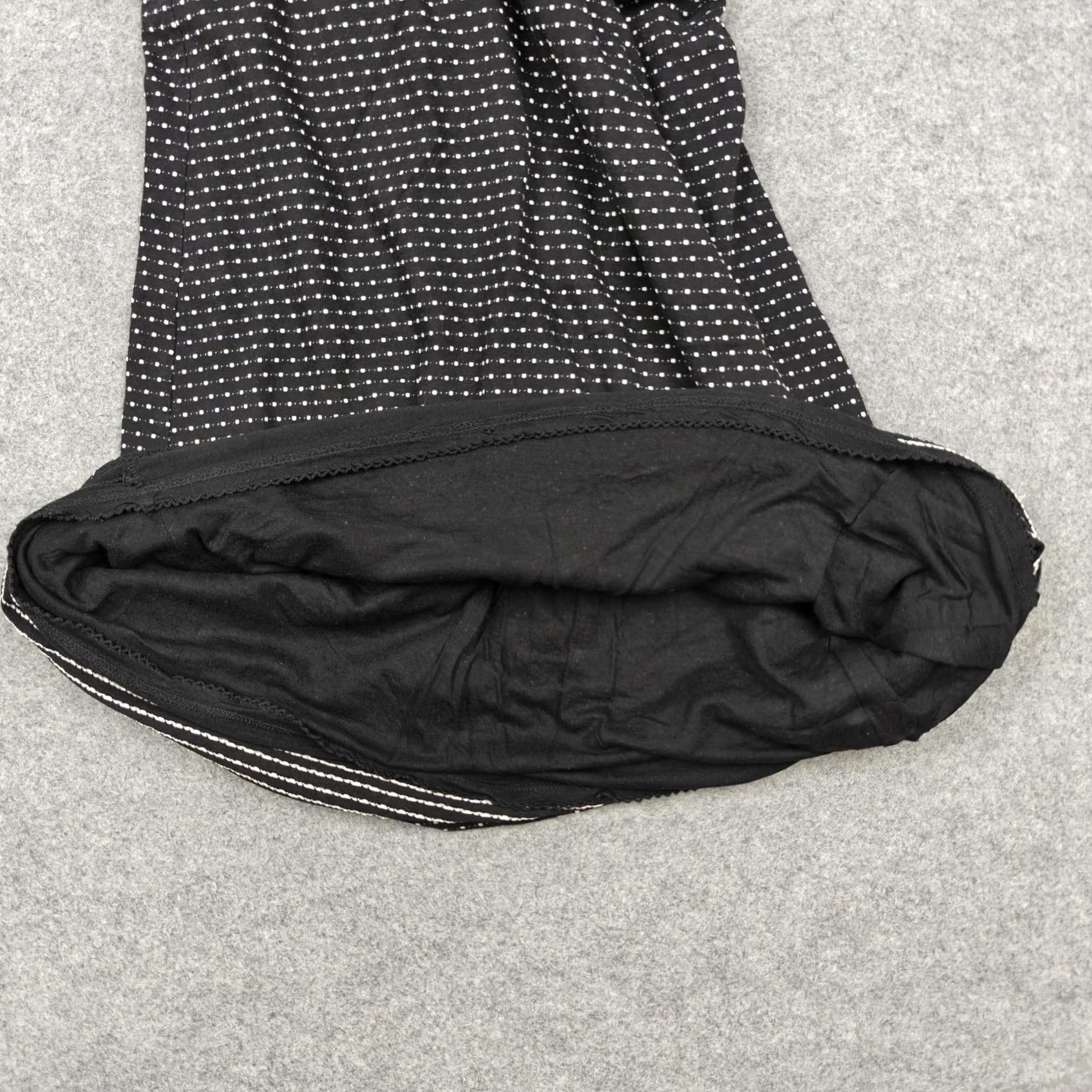 Vintage Maeve Anthropologie Dress Womens M Black Polka Dot Knit Shift Short Sleeve Mini Size 32" / US 10 / IT 46 - 4 Thumbnail