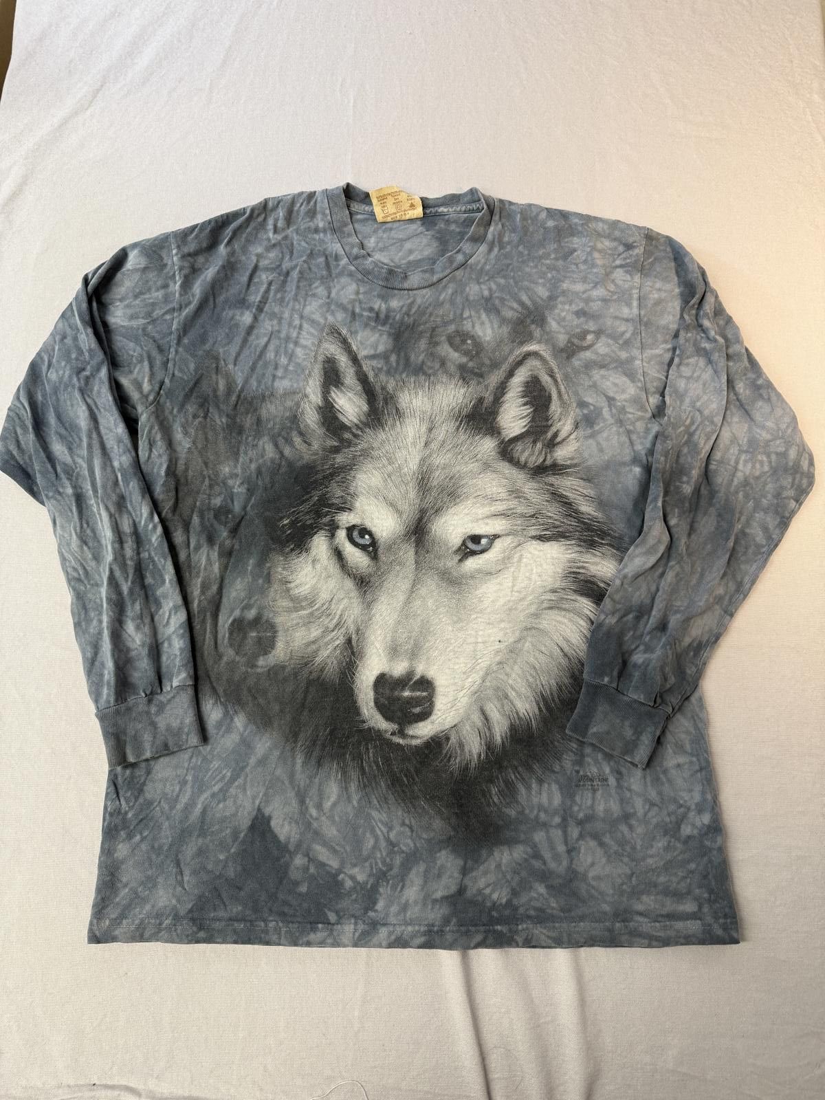 The Mountain VTG The Mountain Wolf Big Head Long Sleeve - Leather Tag - L Size US L / EU 52-54 / 3 - 1 Thumbnail