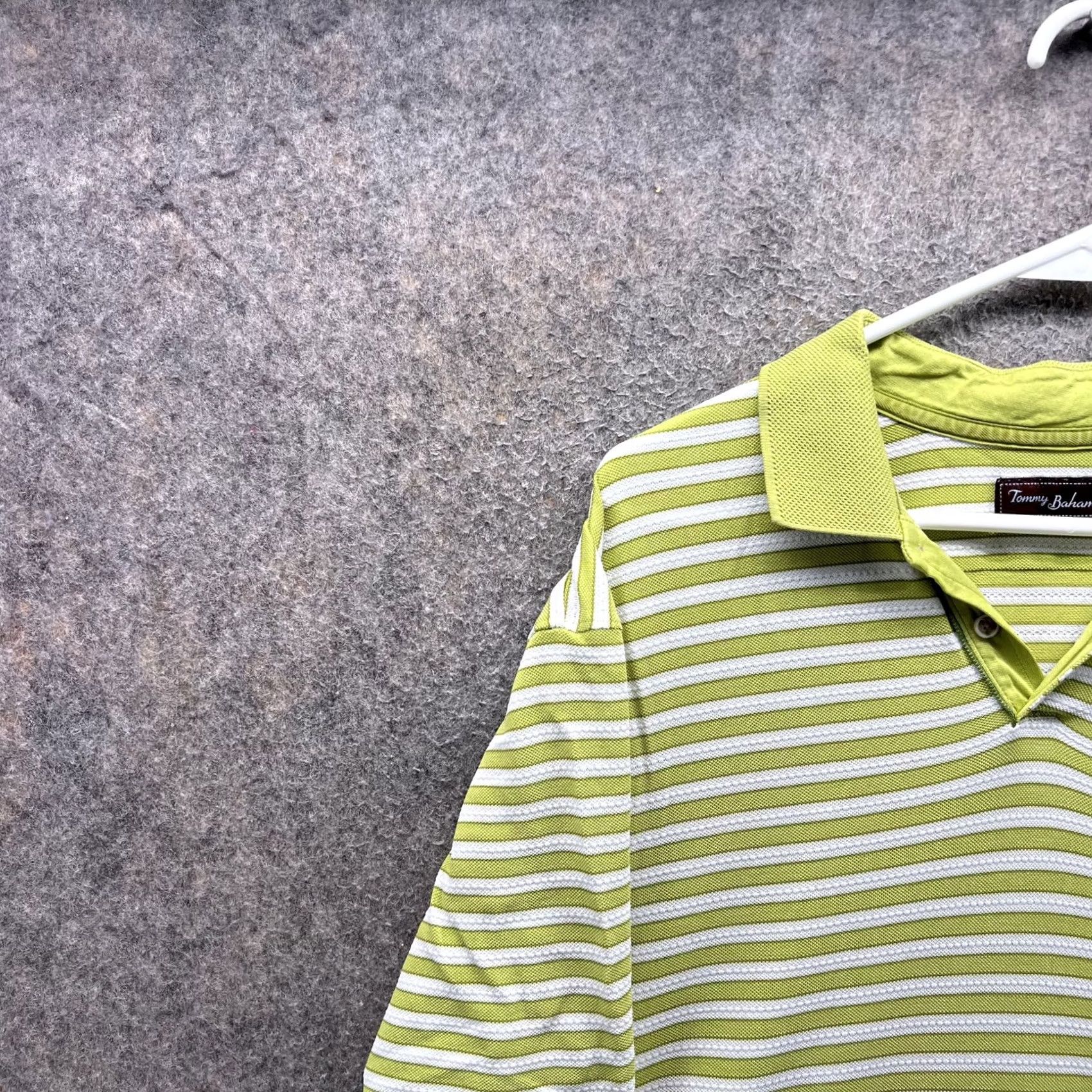 Tommy Bahama Tommy Bahama Golf Polo Shirt Mens L Green Stripe Knit Short Sleeve Casual Size US L / EU 52-54 / 3 - 7 Thumbnail