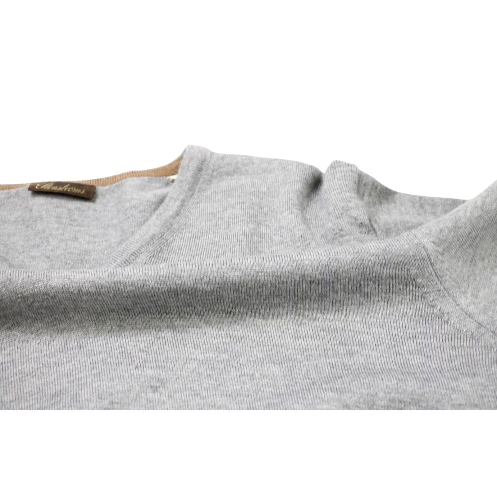 Vintage Stenstroms Jumper Mens MEDIUM Merino Wool Knitted V-Neck Melange Pullover Grey Knit Casual Winter All Seasons Mens Size US M / EU 48-50 / 2 - 6 Thumbnail