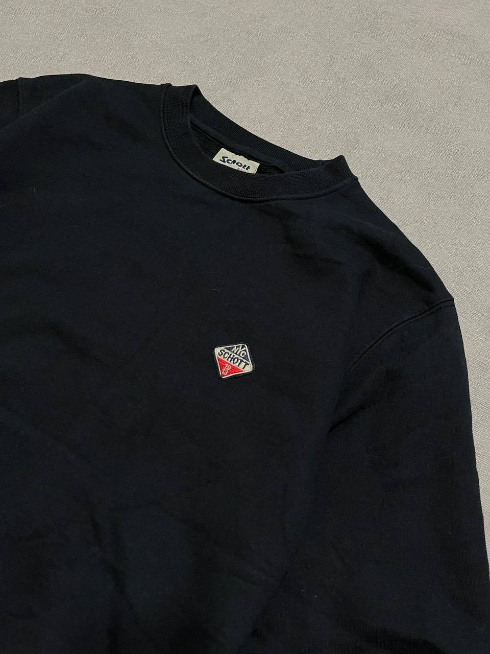 Schott Vintage Schott NYC Logo Sweatshirt Black Pullover USA Sz S Size US S / EU 44-46 / 1 - 2 Thumbnail