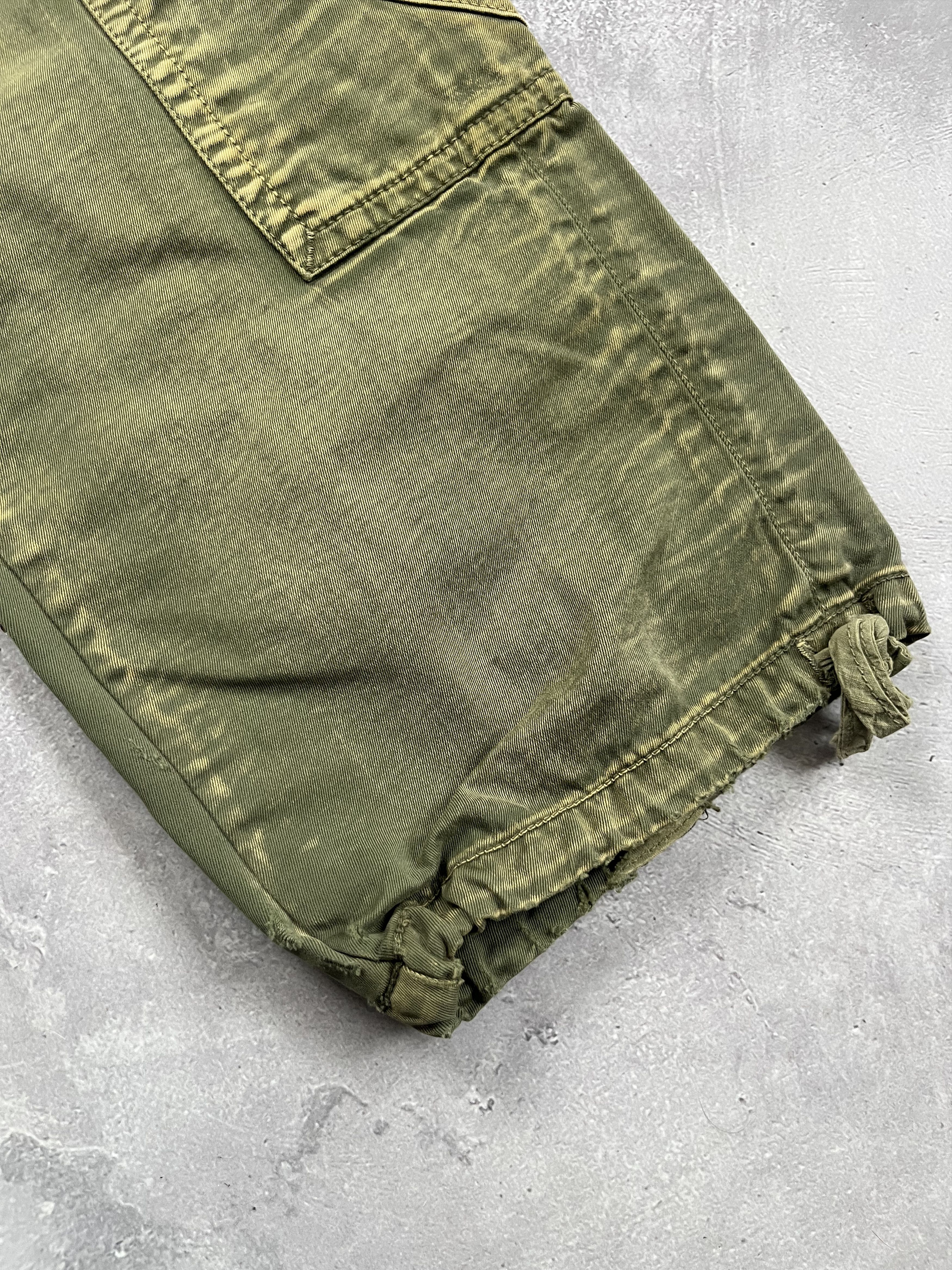 Vintage Surf Couture Cargo Pants Y2K Parachute Tactical Baggy Size 28" / US 6 / IT 42 - 3 Thumbnail