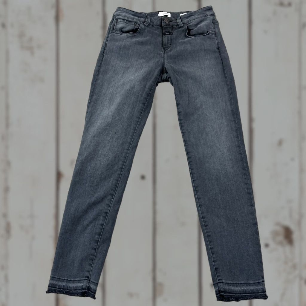 CLOSED CLOSED Jeans Women 28 Gray Skinny Low Rise Dark Wash Stretch Denim Italy 26x27 Size 28" / US 6 / IT 42 - 1 Thumbnail