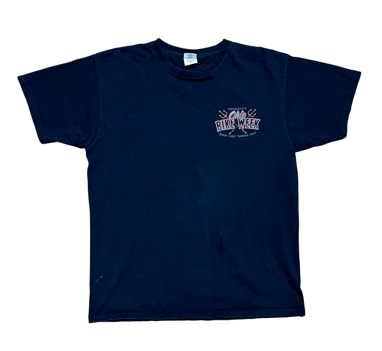 Anvil Ohio Bike Week Thunder Rally 2011 Vintage Graphic T-Shirt Size US L / EU 52-54 / 3 - 2 Thumbnail