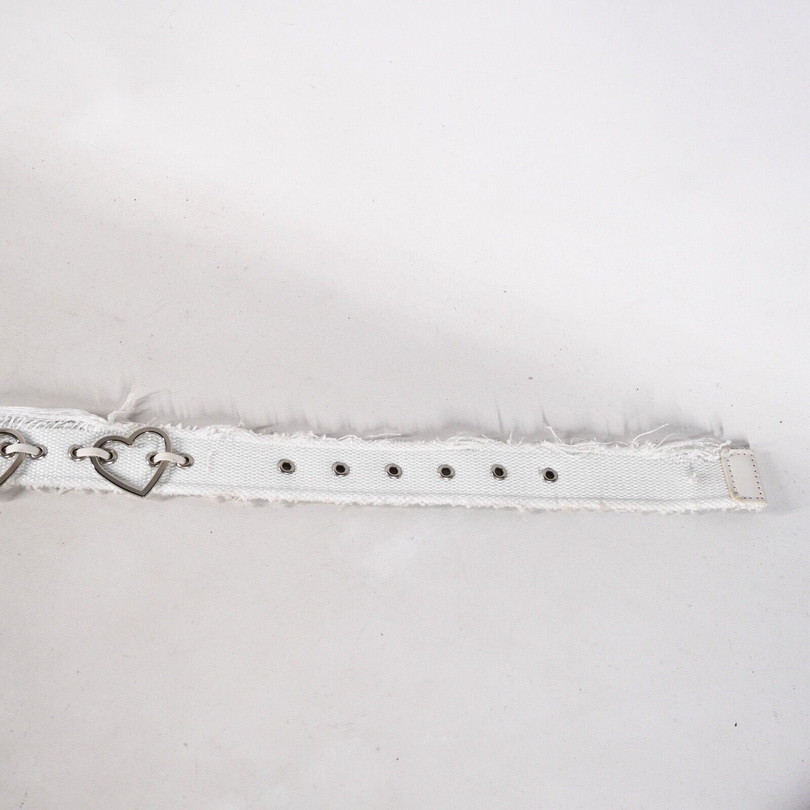 Other White Knitted Fabric Stainless Steel Heart Cosplay Belt 33" Size ONE SIZE - 4 Thumbnail