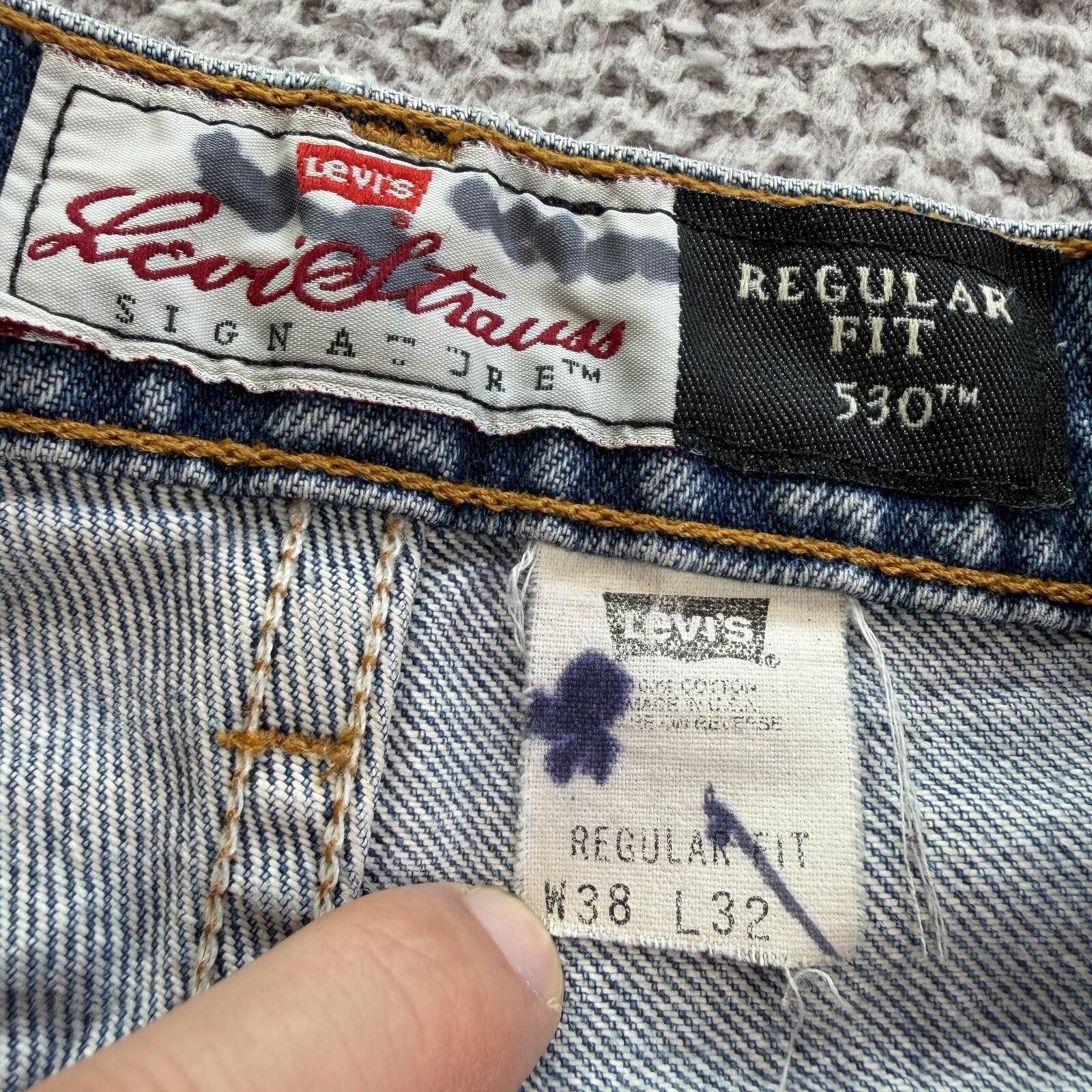 Levi's Vintage 90s Levis 530 Regular Fit Jeans Light Wash 36x32 Size US 36 / EU 52 - 6 Thumbnail
