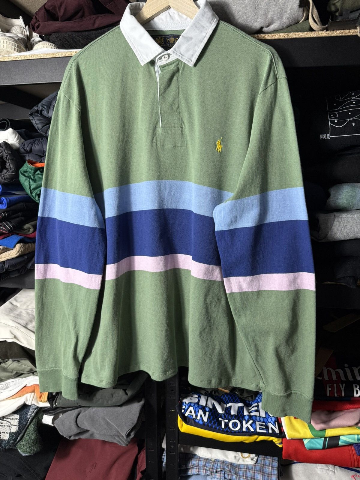 Polo Ralph Lauren Vintage Polo Ralph Lauren Rugby Shirt XL Striped Preppy Size US XL / EU 56 / 4 - 5 Thumbnail