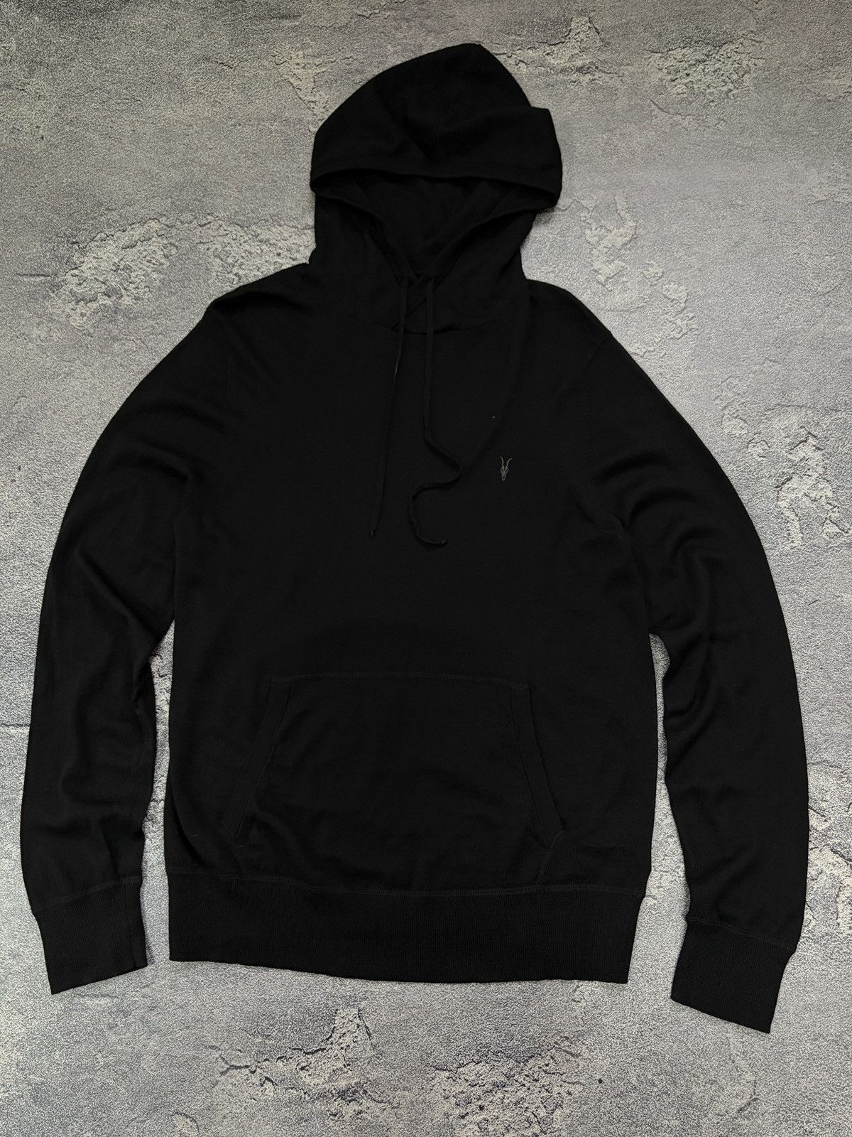 Allsaints AllSaints Mode Merino Wool Hoodie Black Pullover L Size US L / EU 52-54 / 3 - 3 Thumbnail