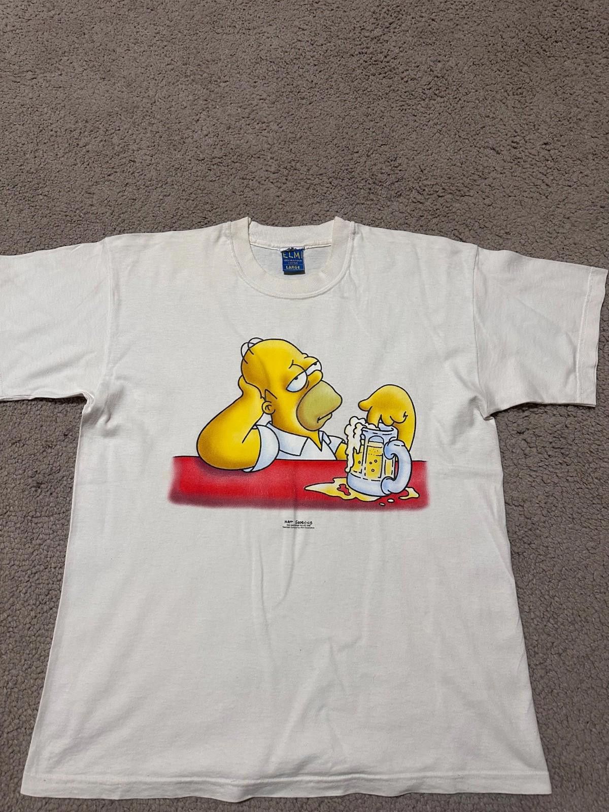 The Simpsons Vintage The Simpson Homer Simpson 90s T-Shirt Tee Size US L / EU 52-54 / 3 - 2 Thumbnail