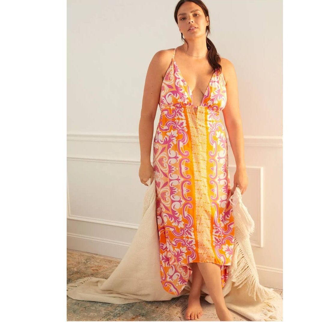 Anthropologie Anthropologie Abstract Midi Cover-Up Dress $120 PLUS 1X Size XXL / US 16-18 / IT 52-54 - 2 Thumbnail
